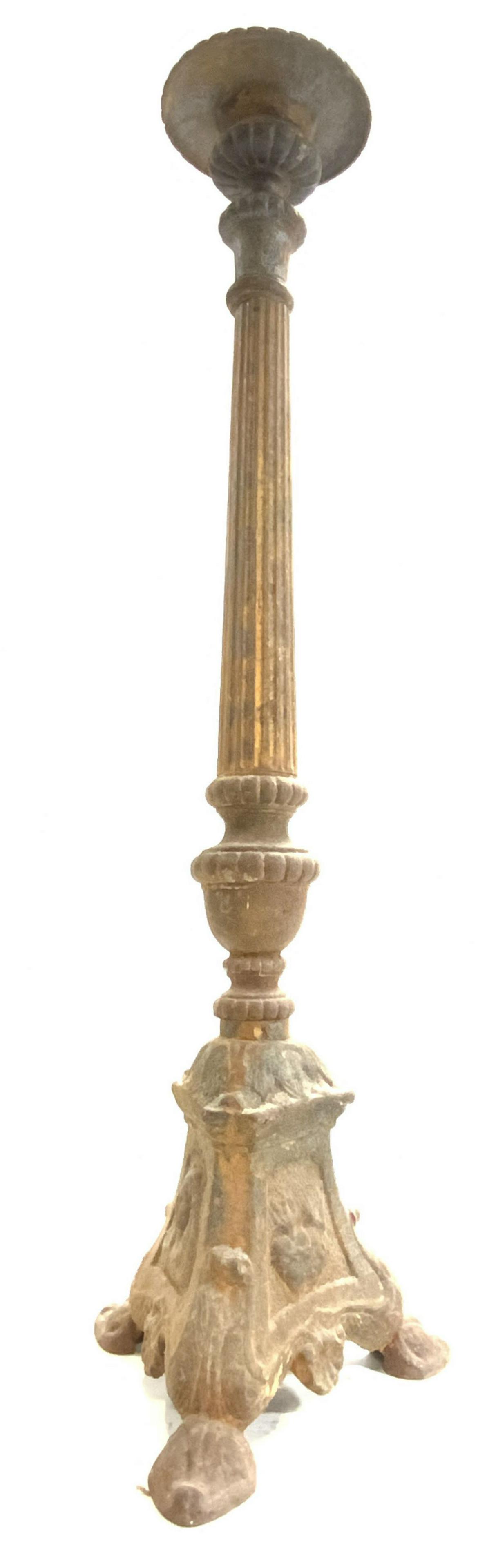 Antique Tall Iron Alter Candlestick (1 of 17)