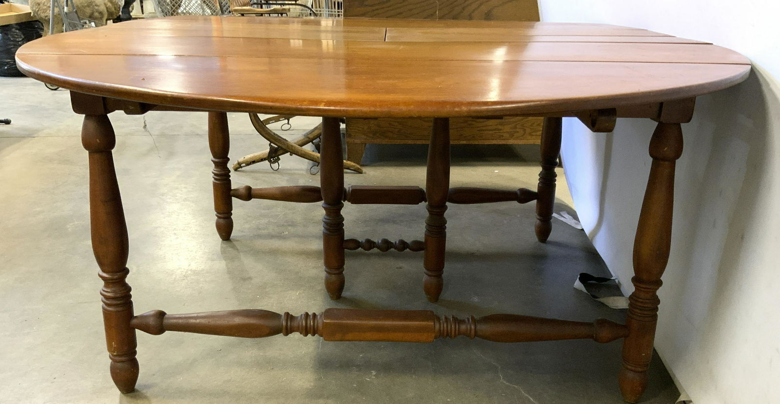Antq French Farmhouse Table Drop Leaf & Extensions (1 of 11)