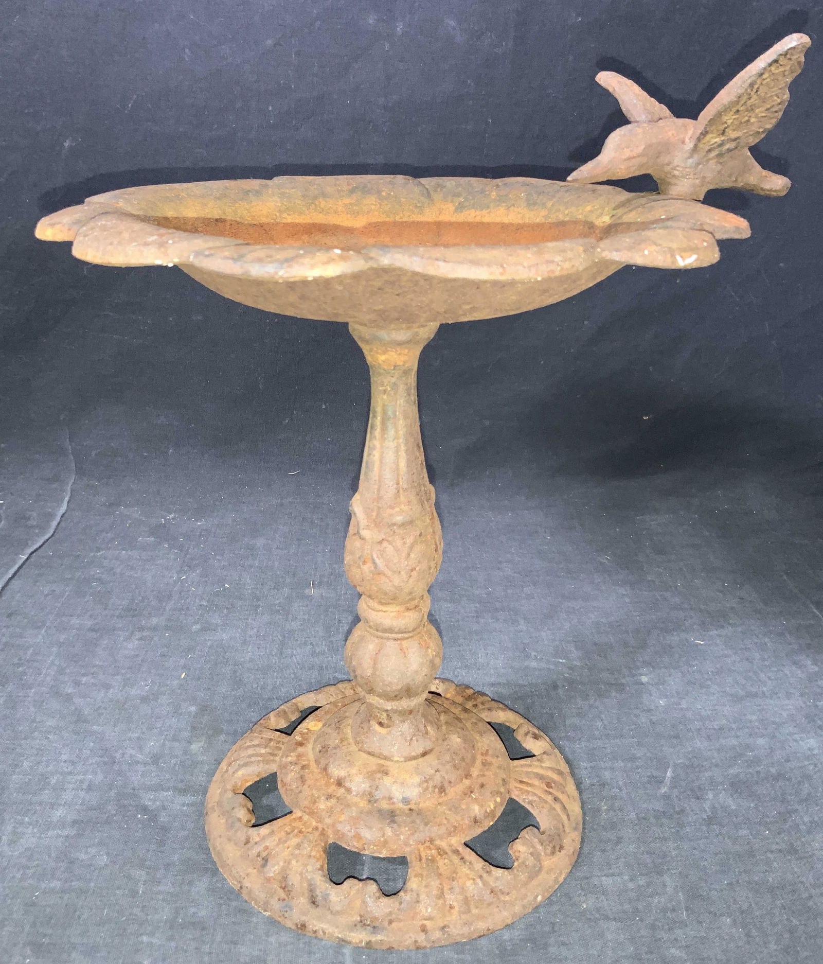 Vintage Cast Iron Bird Bath (1 of 9)