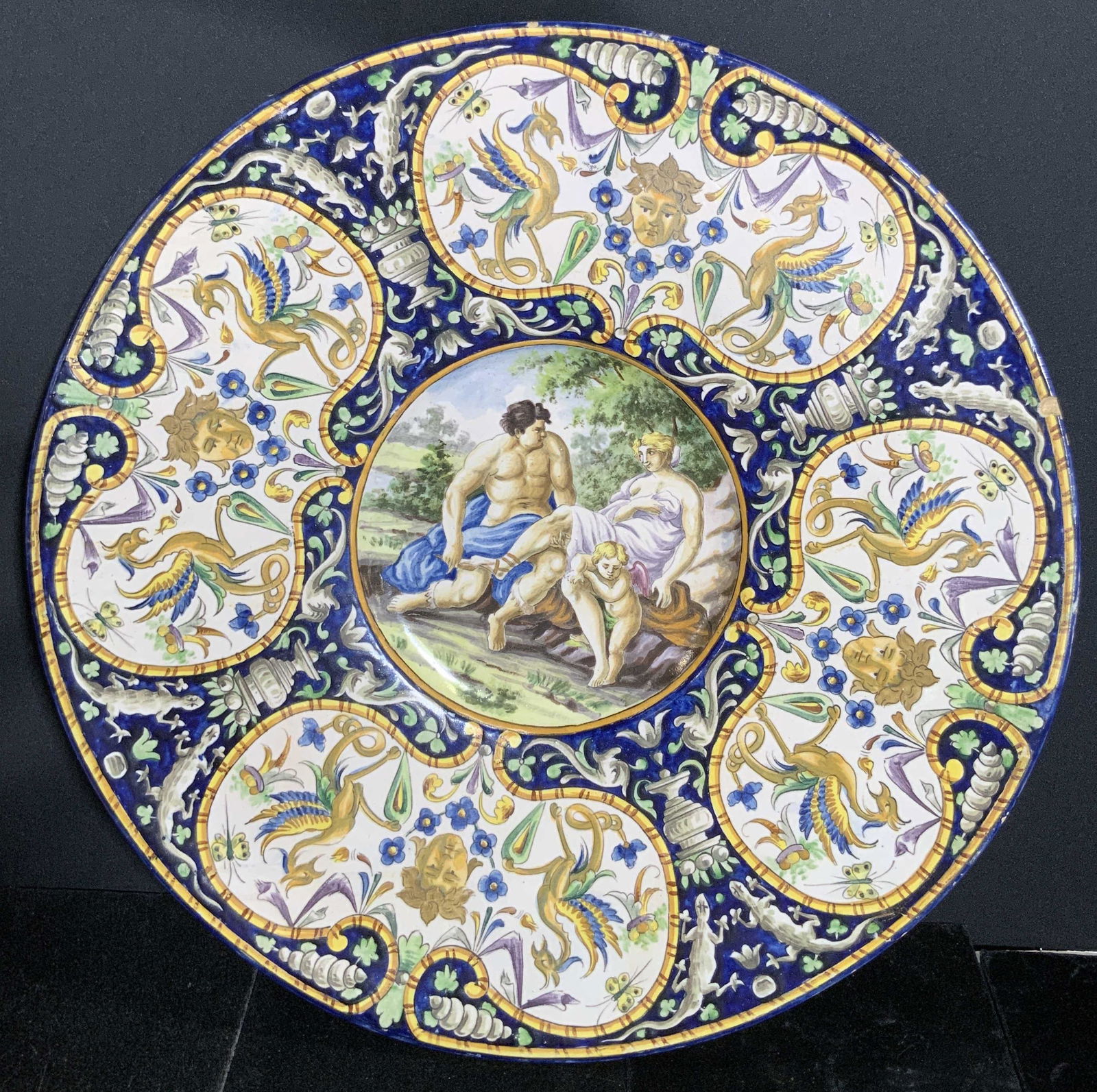 Vtg Oversized Sign Italian Renaissance Wall Plate (1 of 19)