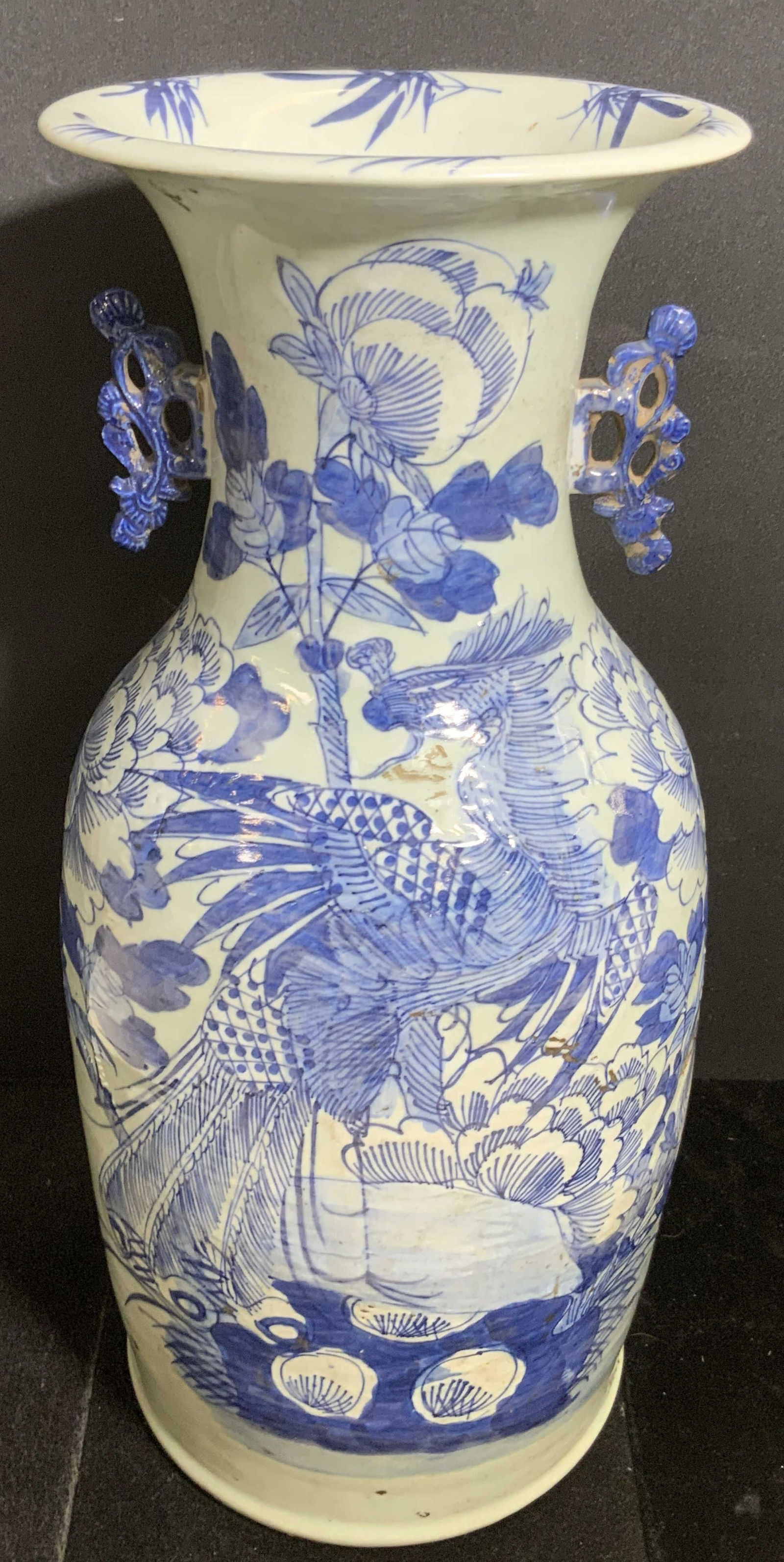 Vintage Hand Painted Asian Ceramic Oversized Vase (1 of 16)