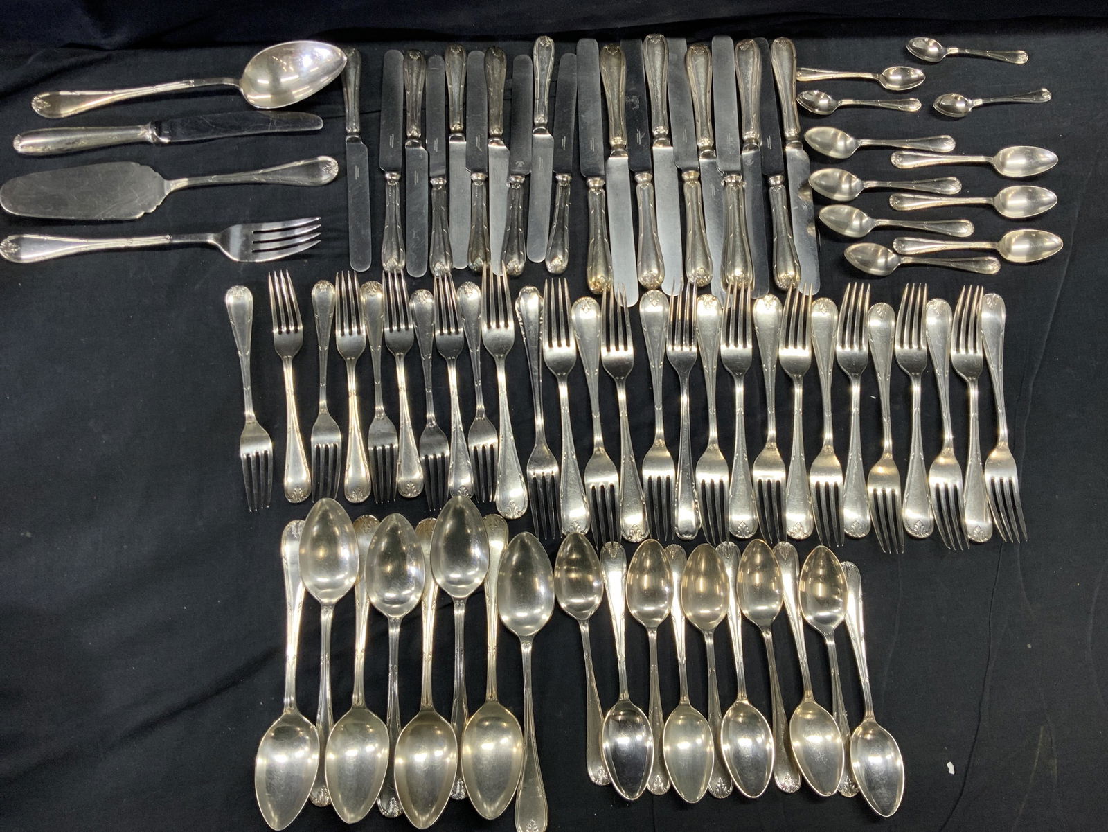 MAPPIN & WEBB 95 Pc Cutlery Set Art Nouveau Style (1 of 14)