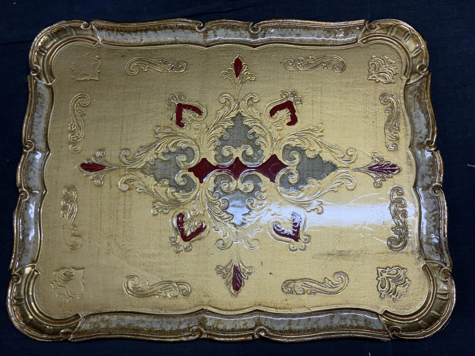 Intake Florentine Style Gilt Wood Tray (1 of 7)