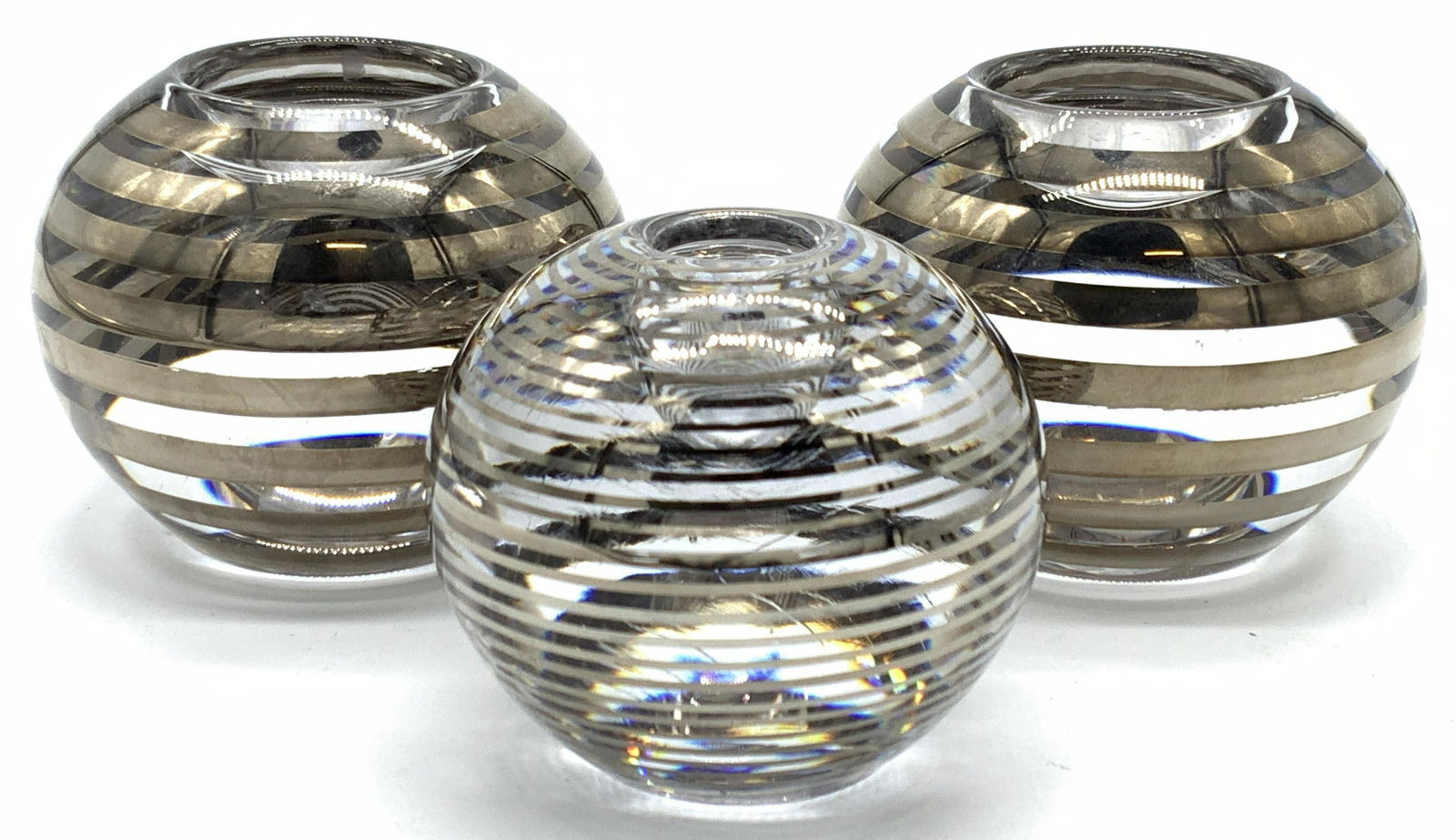 KOSTA BODA Sgn Crystal Candle Holders, set 3 (1 of 9)