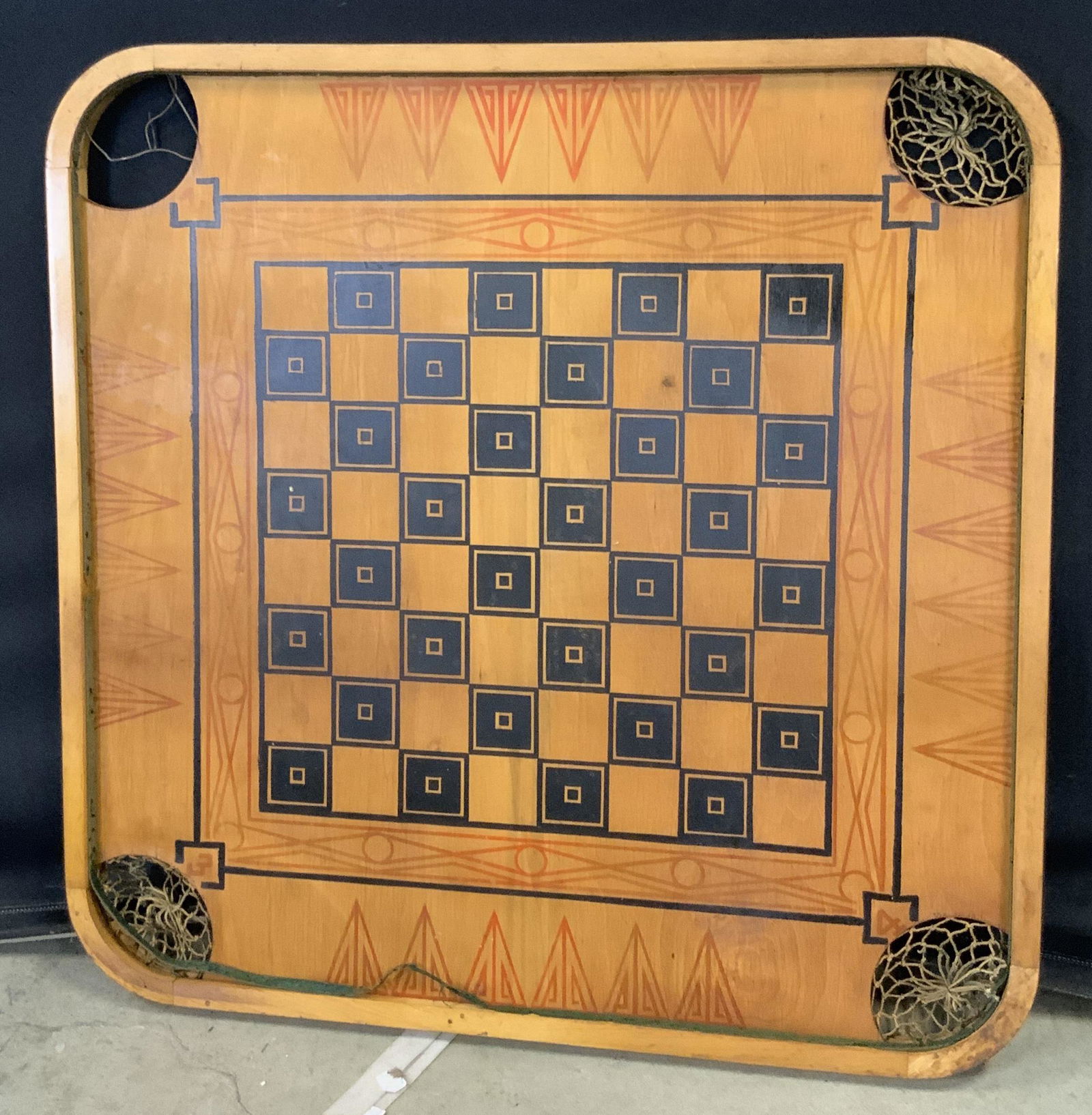 Antique CARROM Wooden Game Board, USA (1 of 14)