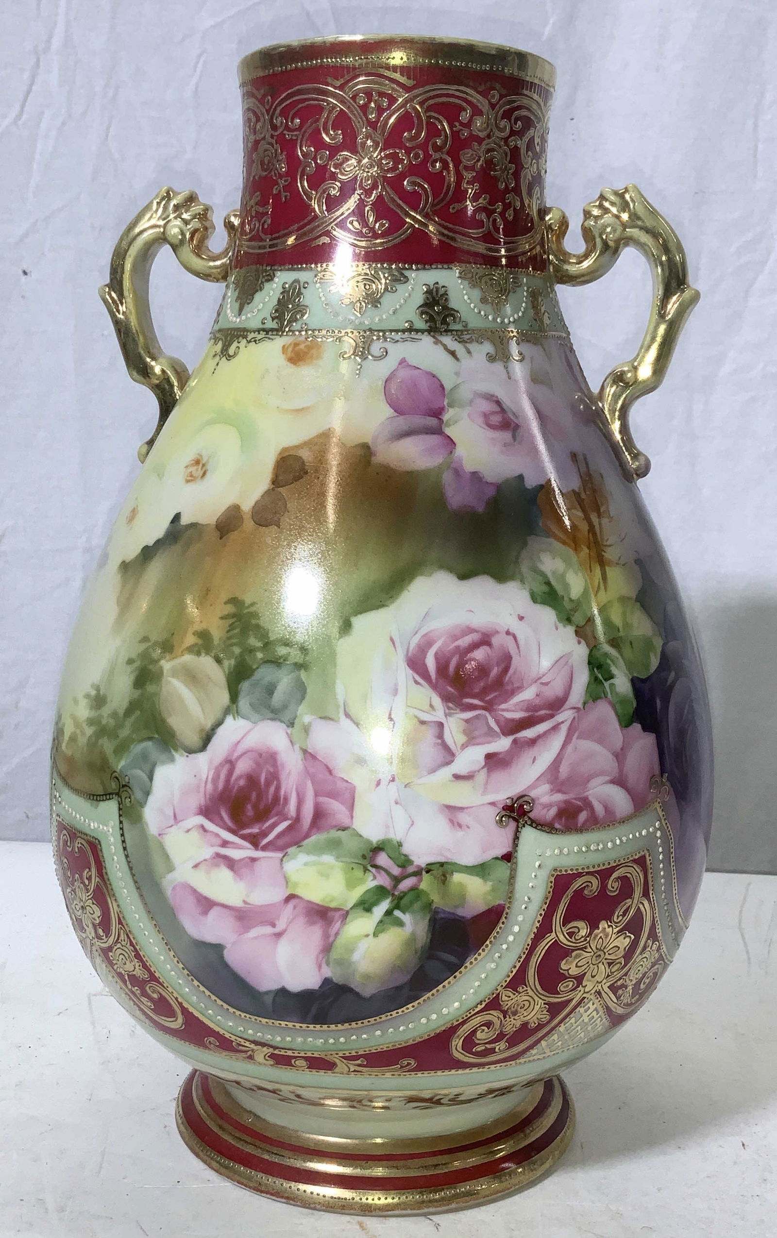 Hallmarked Antique Hand Painted Porcelain Vase (1 of 11)