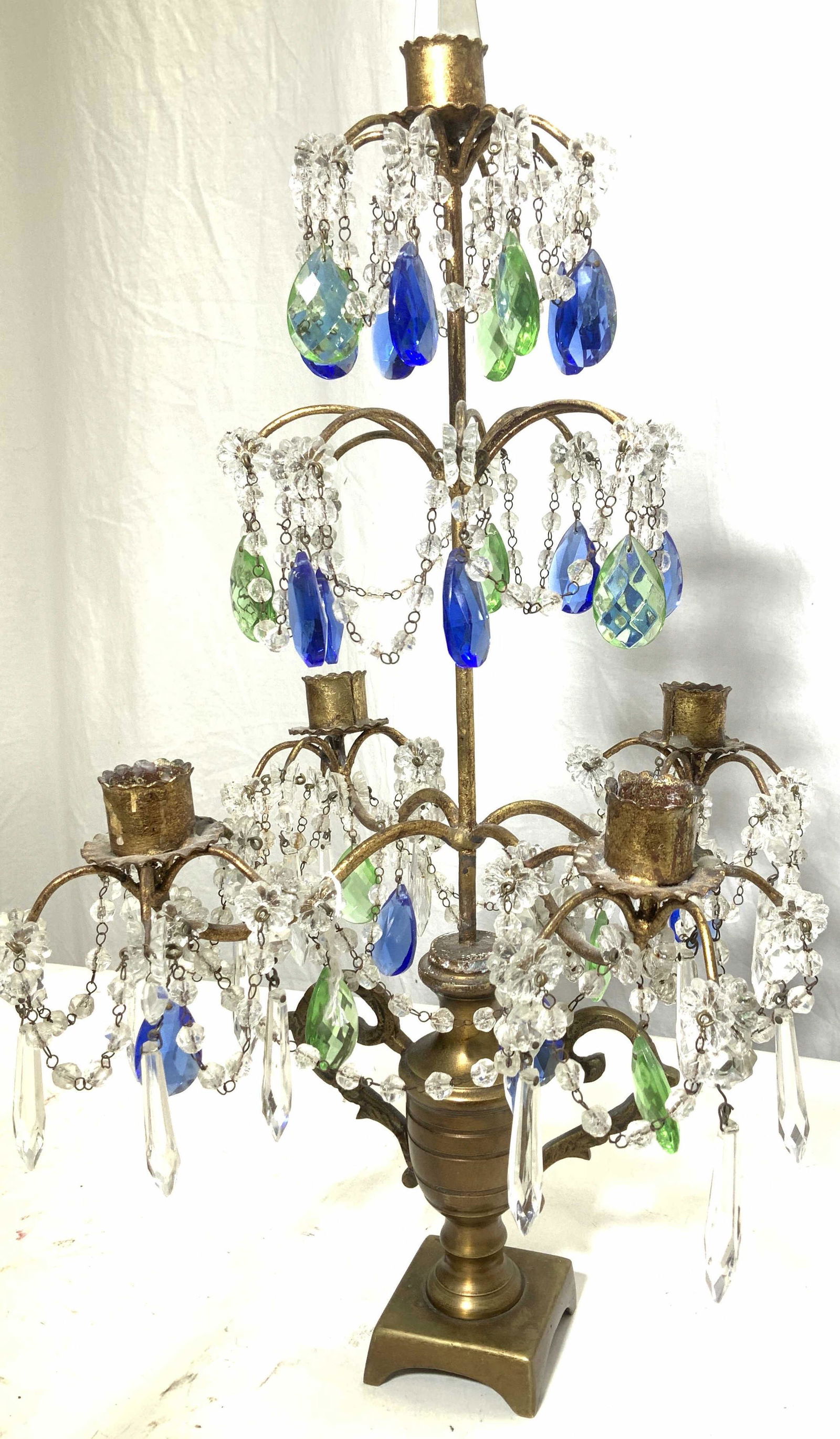 Multi Prism 4 Arm Girandole Tabletop Candelabra (1 of 12)