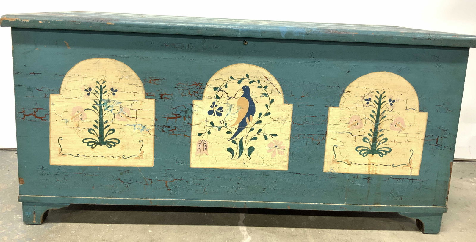 Vintage Hand Painted Wooden Dowry Chest (1 of 12)