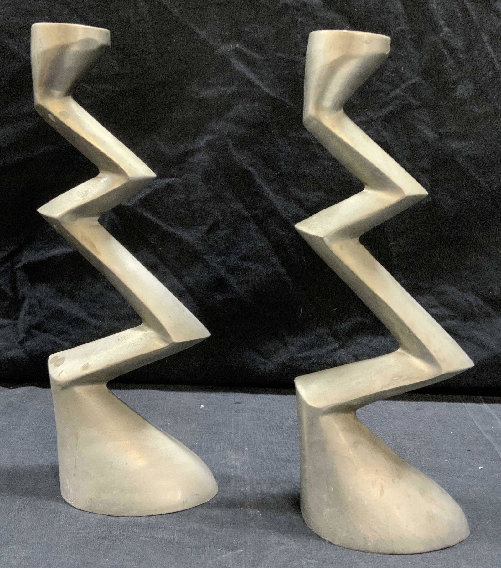 Minimalist Modern Steel Pair Candle Stands (1 of 5)