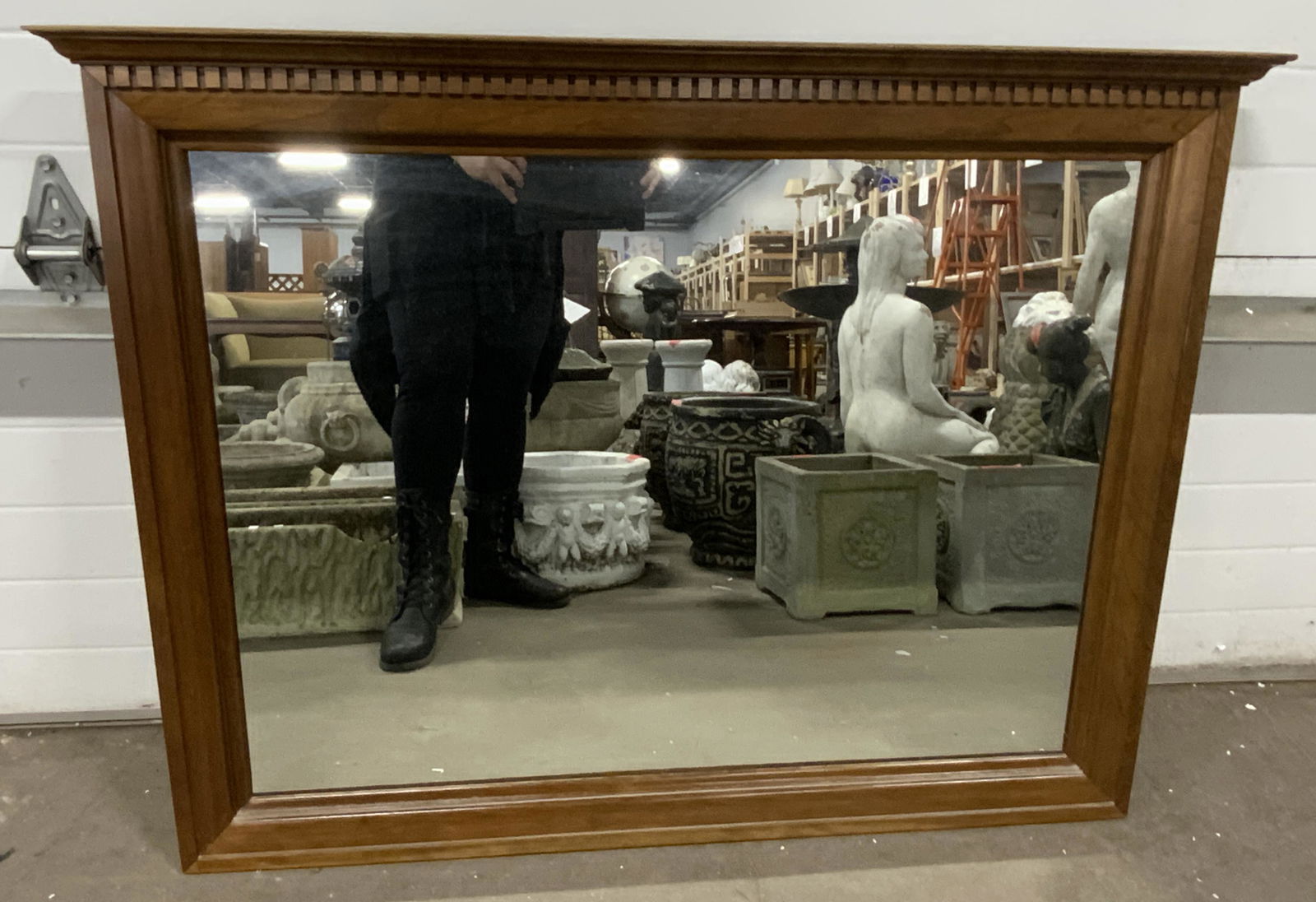 Vintage Wooden Wall Mirror (1 of 12)