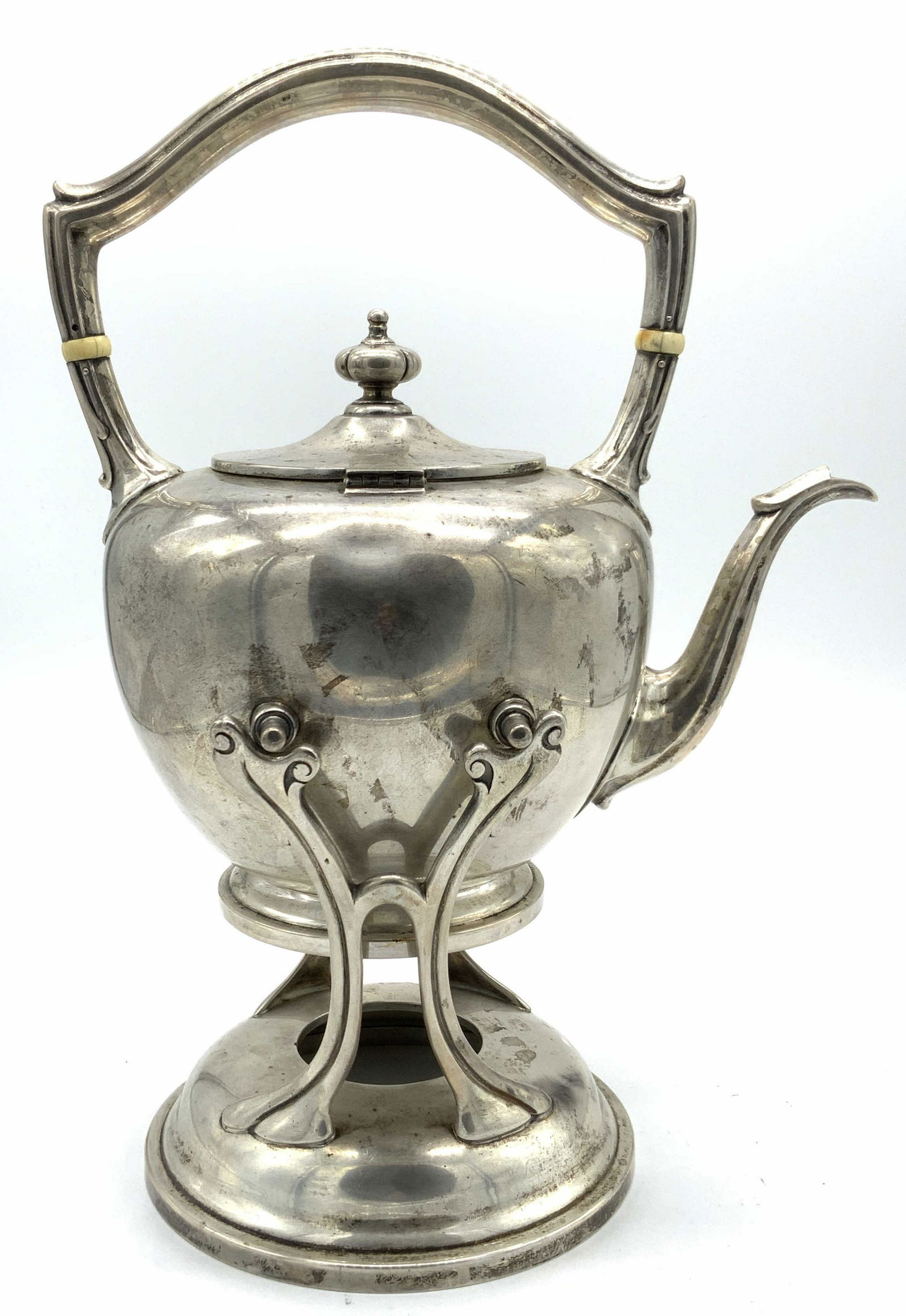 Vintage Sterling Silver Kettle W Heat Stand (1 of 11)