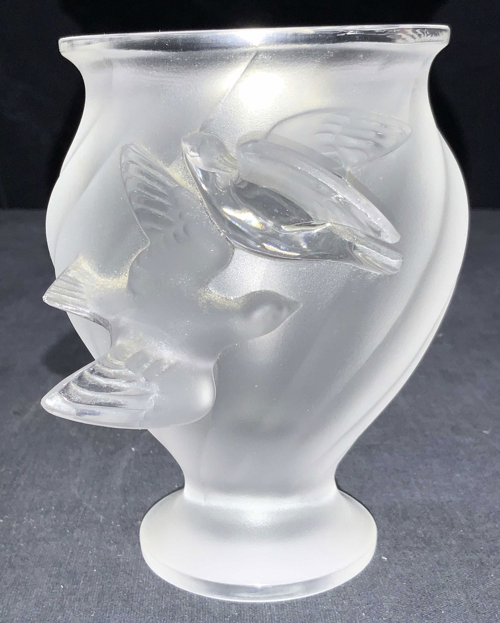 LALIQUE Cut Crystal Rosine Vase (1 of 9)