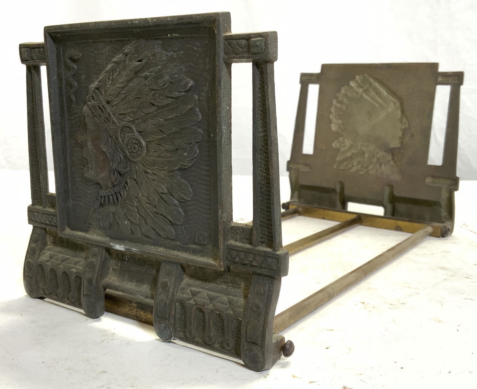 Vintage Brass Extendable Folding Bookend (1 of 10)