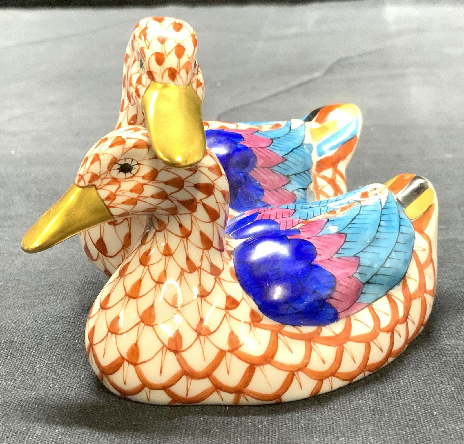 HEREND HUNGARY Hand Painted Ducks Figurine (1 of 8)