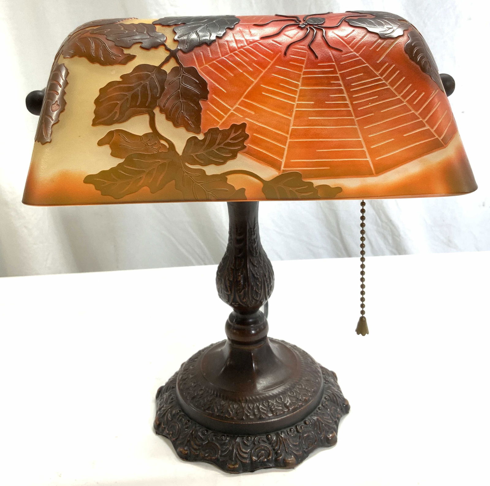 EMILE GALLE Style Bankers Lamp (1 of 10)