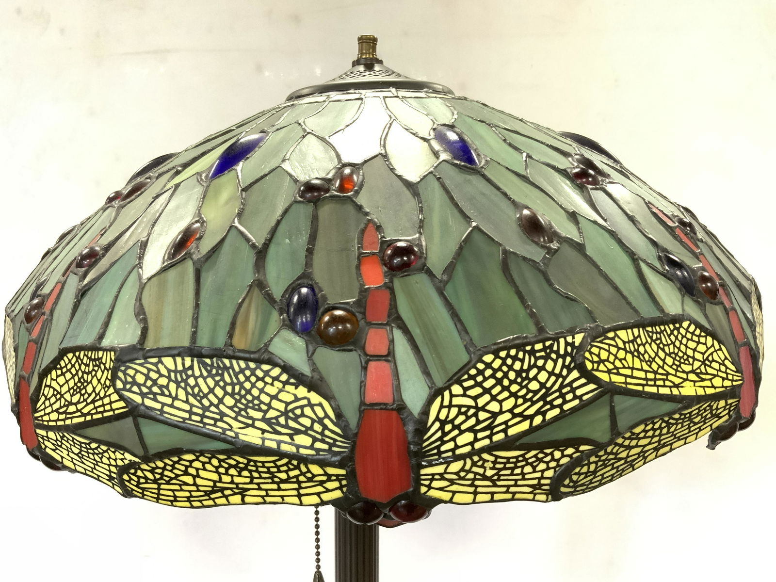 Vintage Tiffany Style Art Glass Shade Floor Lamp (1 of 10)