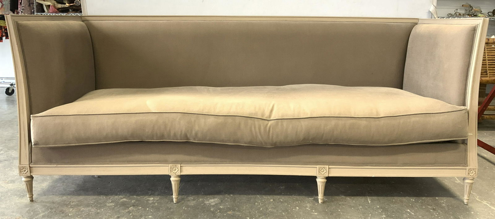 Vintage Sofa W Carved Wooden Frame (1 of 8)