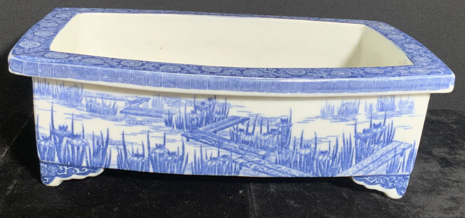Vintage Blue & White Asian Ceramic Cachepot (1 of 12)