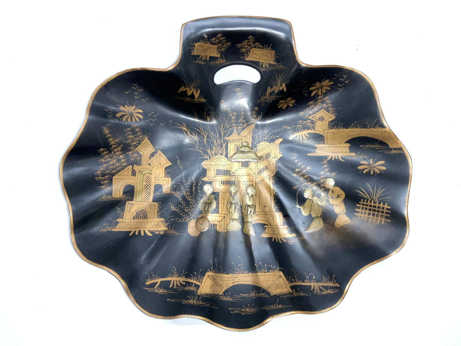 Vintage Hand Painted Lacquer Dish (1 of 8)