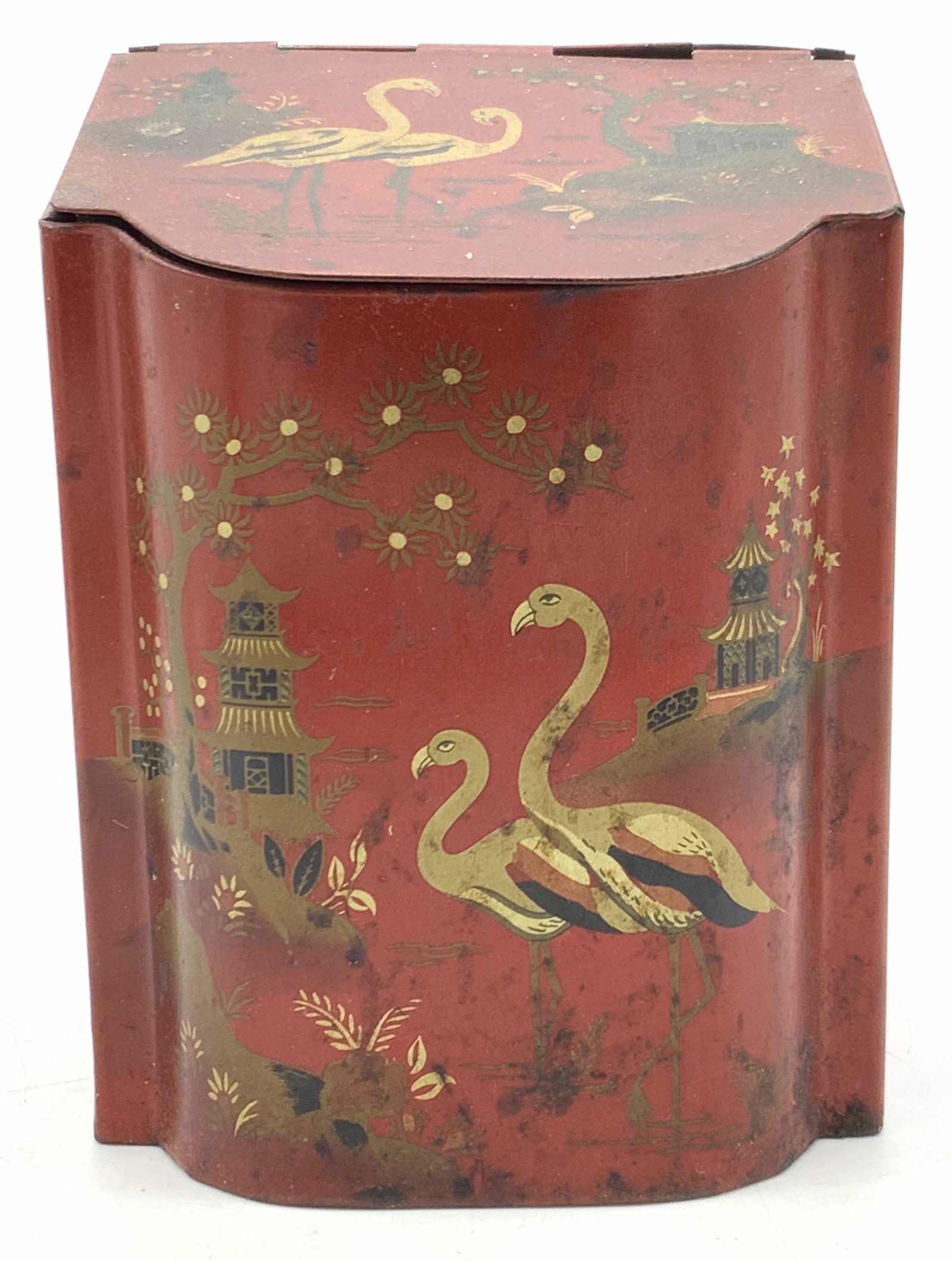 BARET WARE Vintage Chinoiserie Metal Tin (1 of 11)