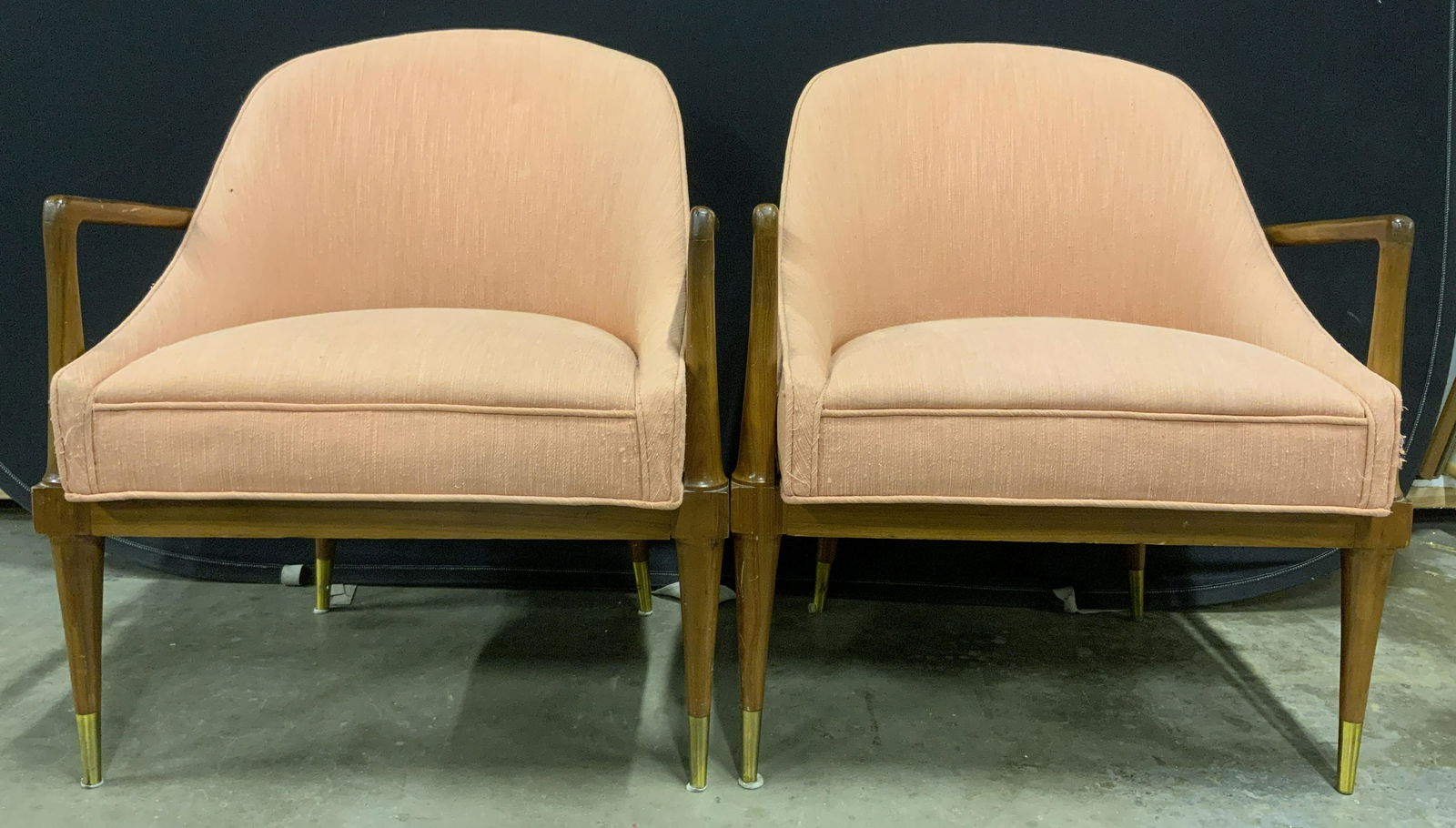 Pair Attr. GIO PONTI MCM Wood Frame Armchairs (1 of 19)