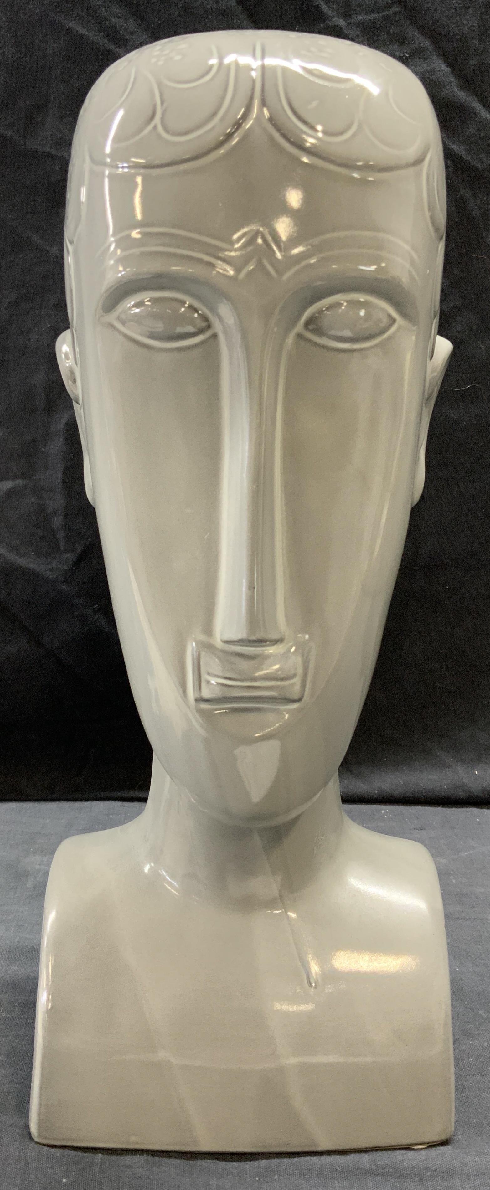 ATTR MODIGLIANI Signed Head of a Woman Sculpture (1 of 12)