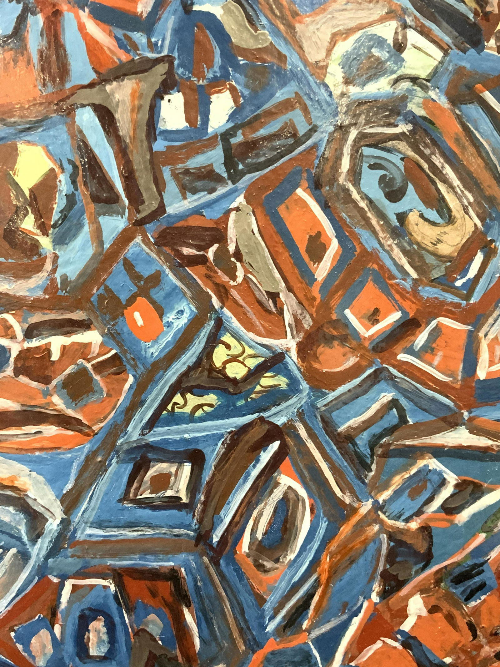 Signed Modern Abstract Oil Painting (1 of 9)