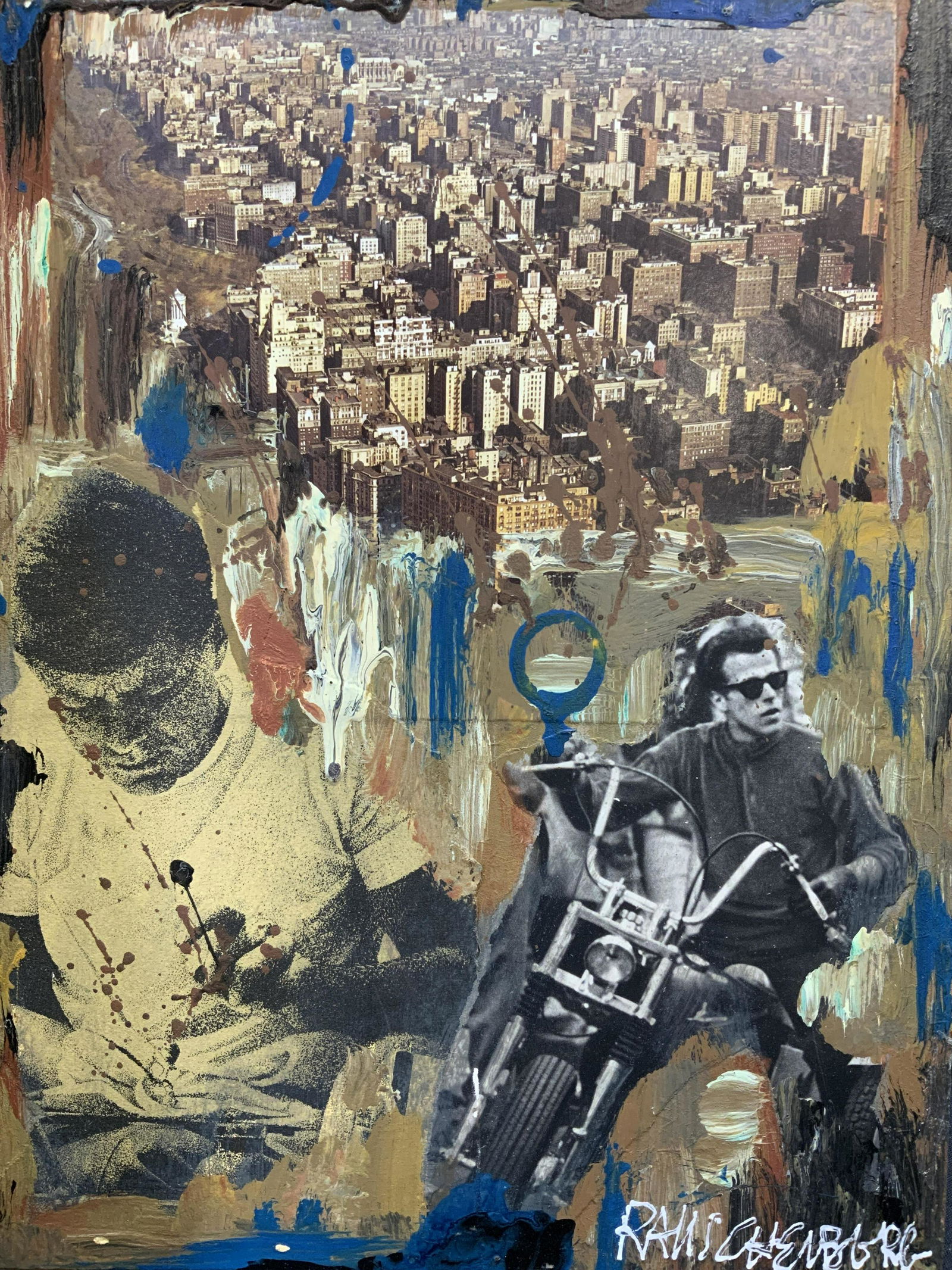 ATTR RAUSCHENBERG Signed JFK Mixed Media Collage (1 of 8)