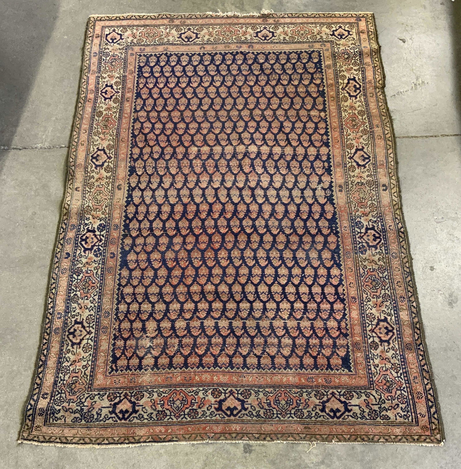 Vintage Handmade Wool FARAHAN Area Rug (1 of 8)