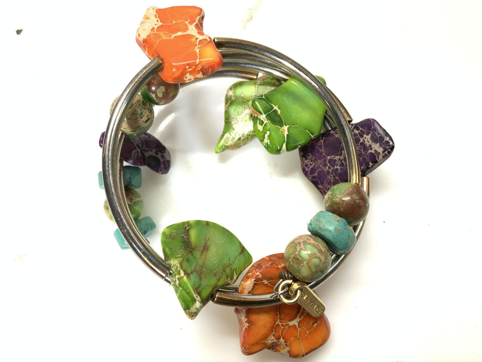 VAN GALZ Signed Dyed Stone Wrap Bracelet (1 of 4)