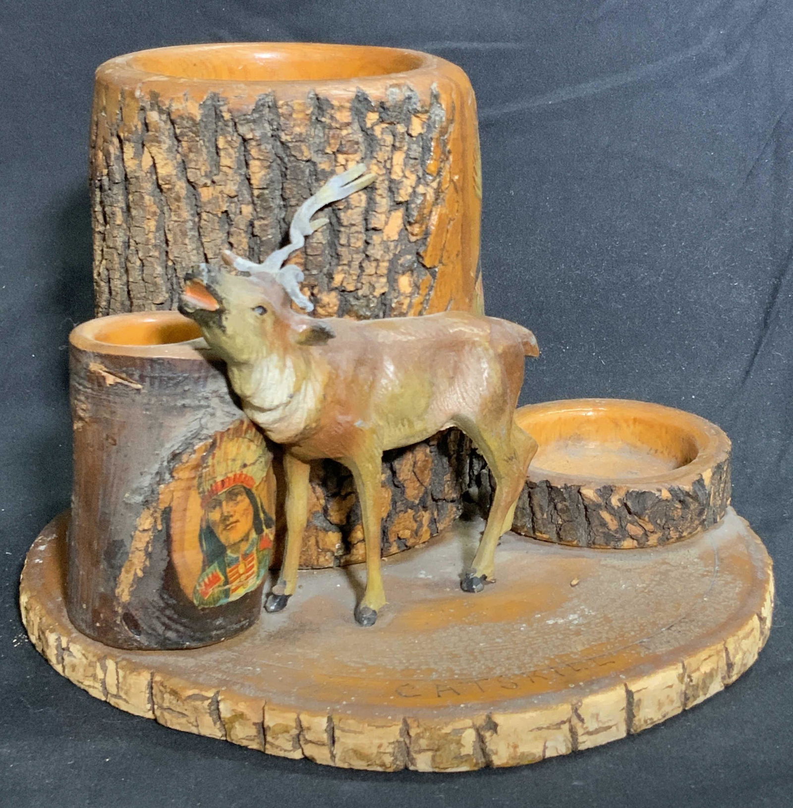 CATSKILL ARTS Handcrafted Elk Desk Organizer (1 of 16)