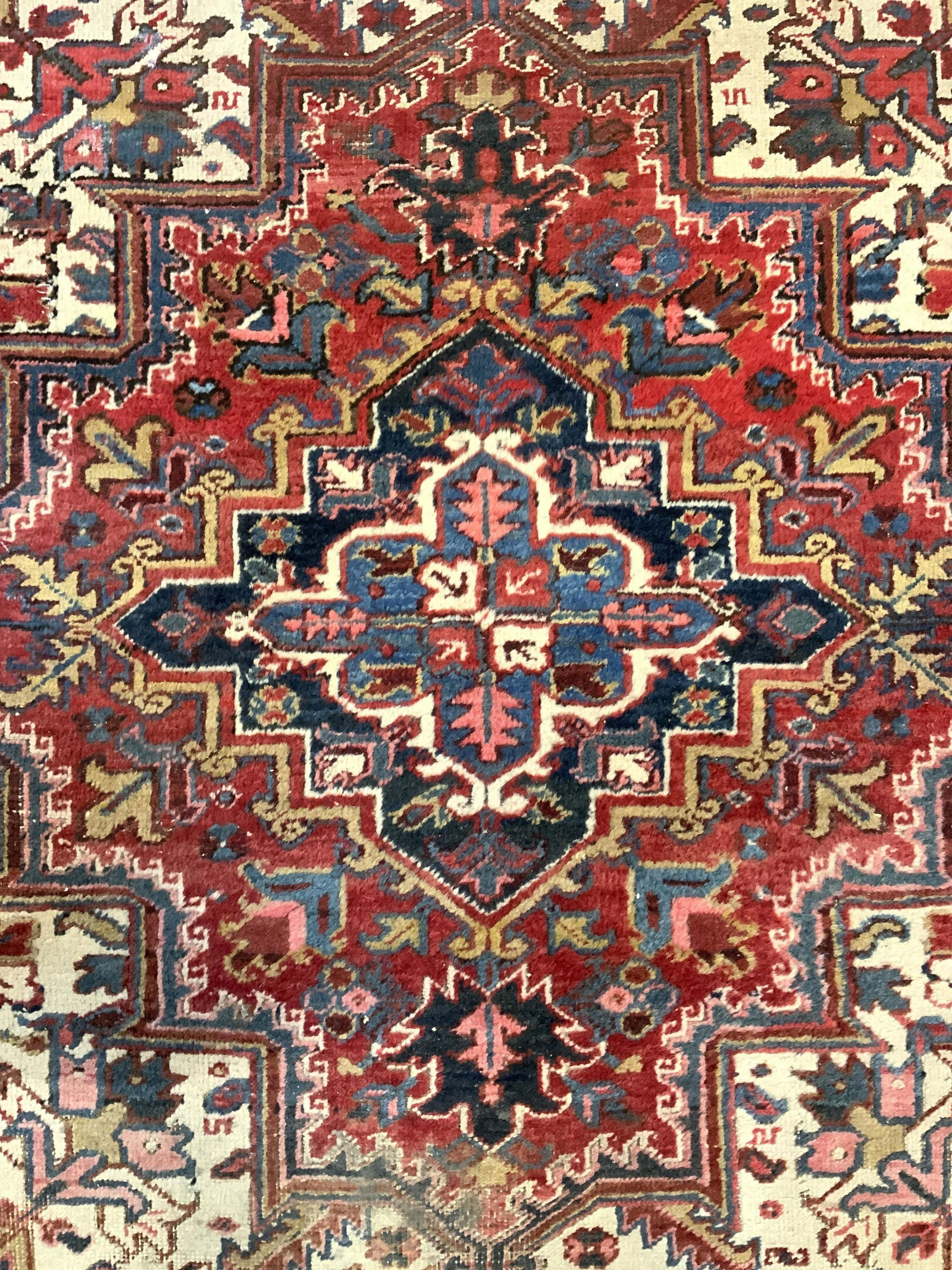 Vintage Handmade Persian HERIZ Wool Area Rug (1 of 10)