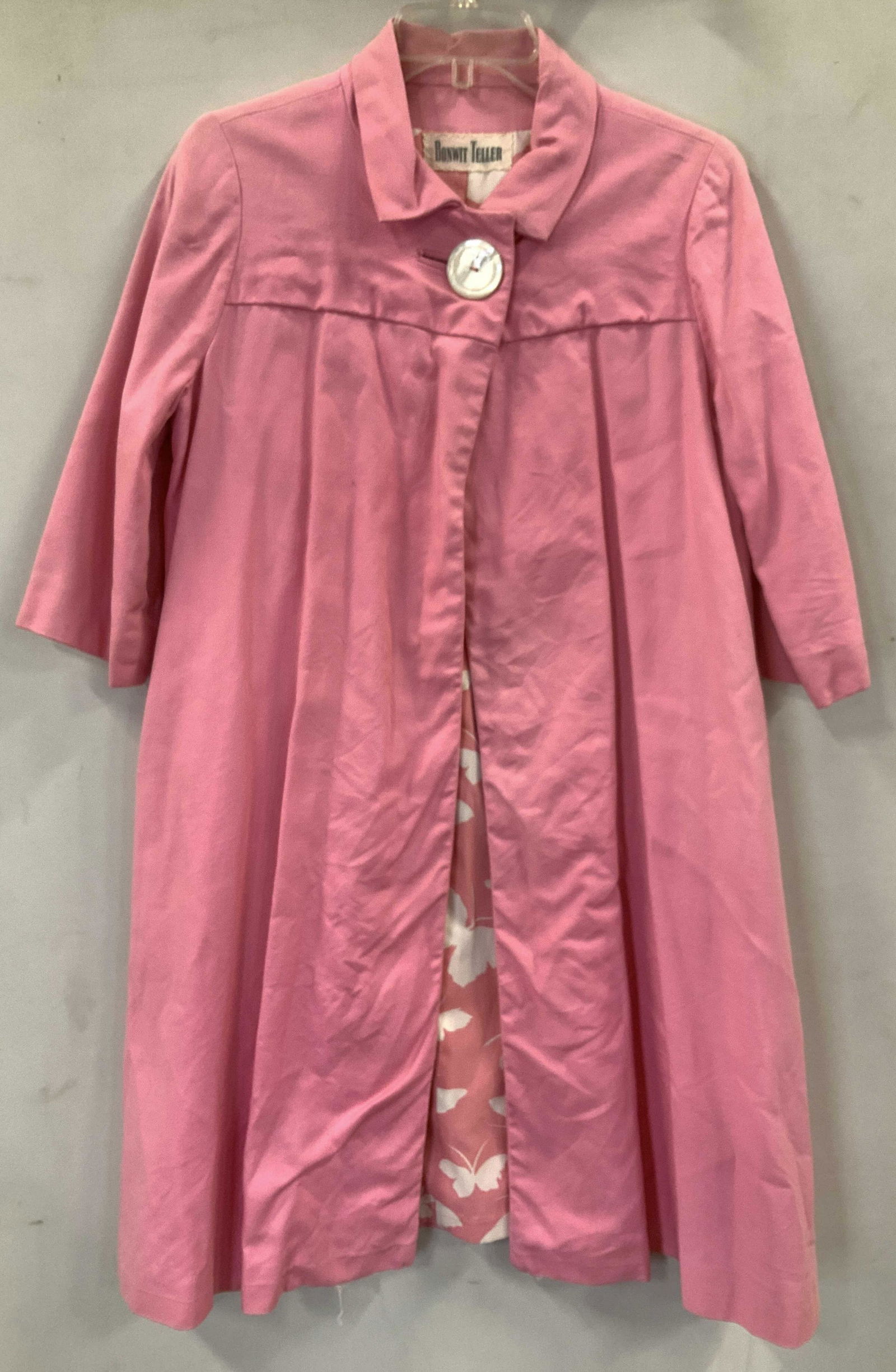 Bonwit Teller Mid Century Pink A Line Coat (1 of 7)