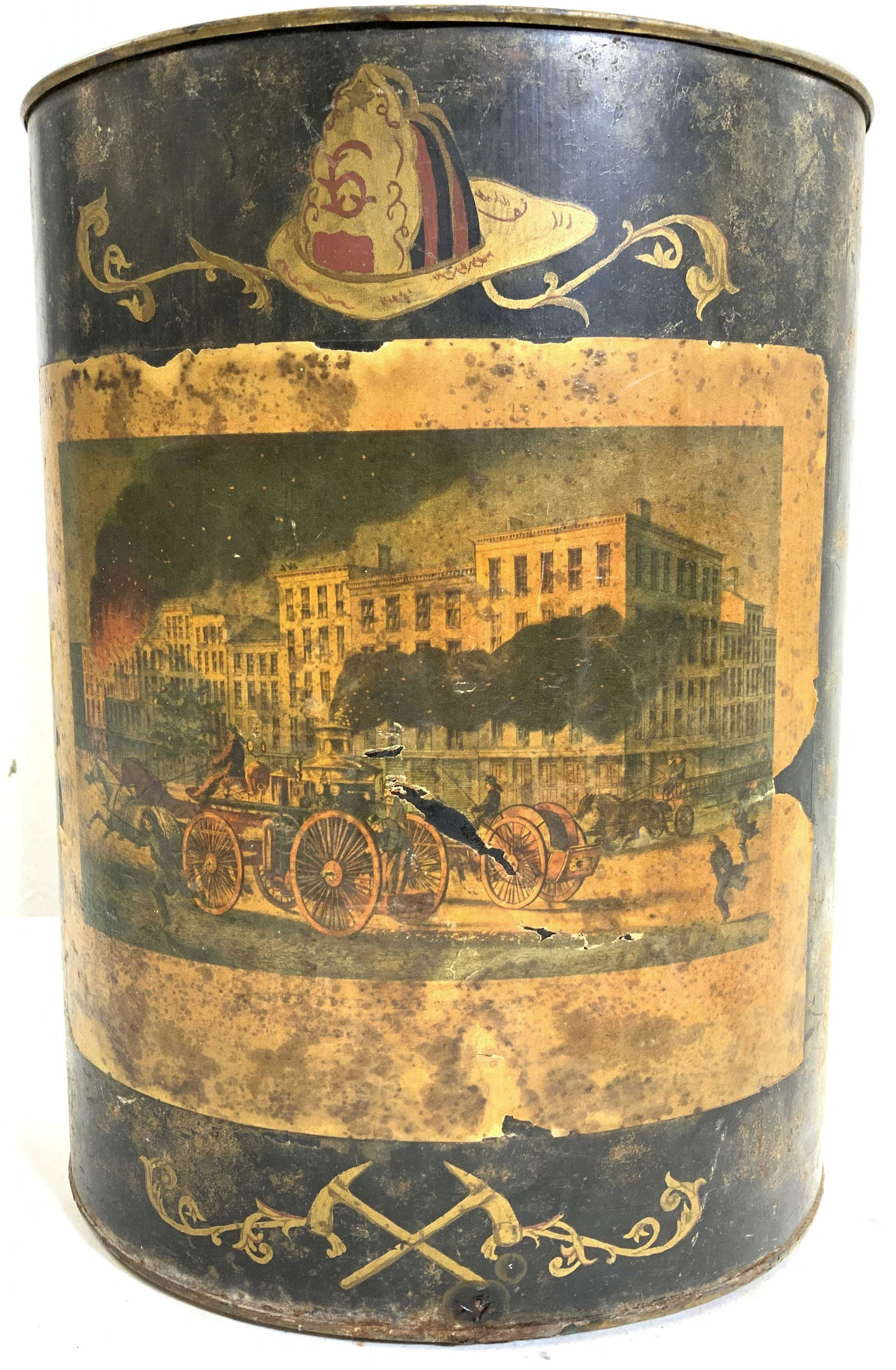 Vintage Hand Painted Toleware Vessel (1 of 8)