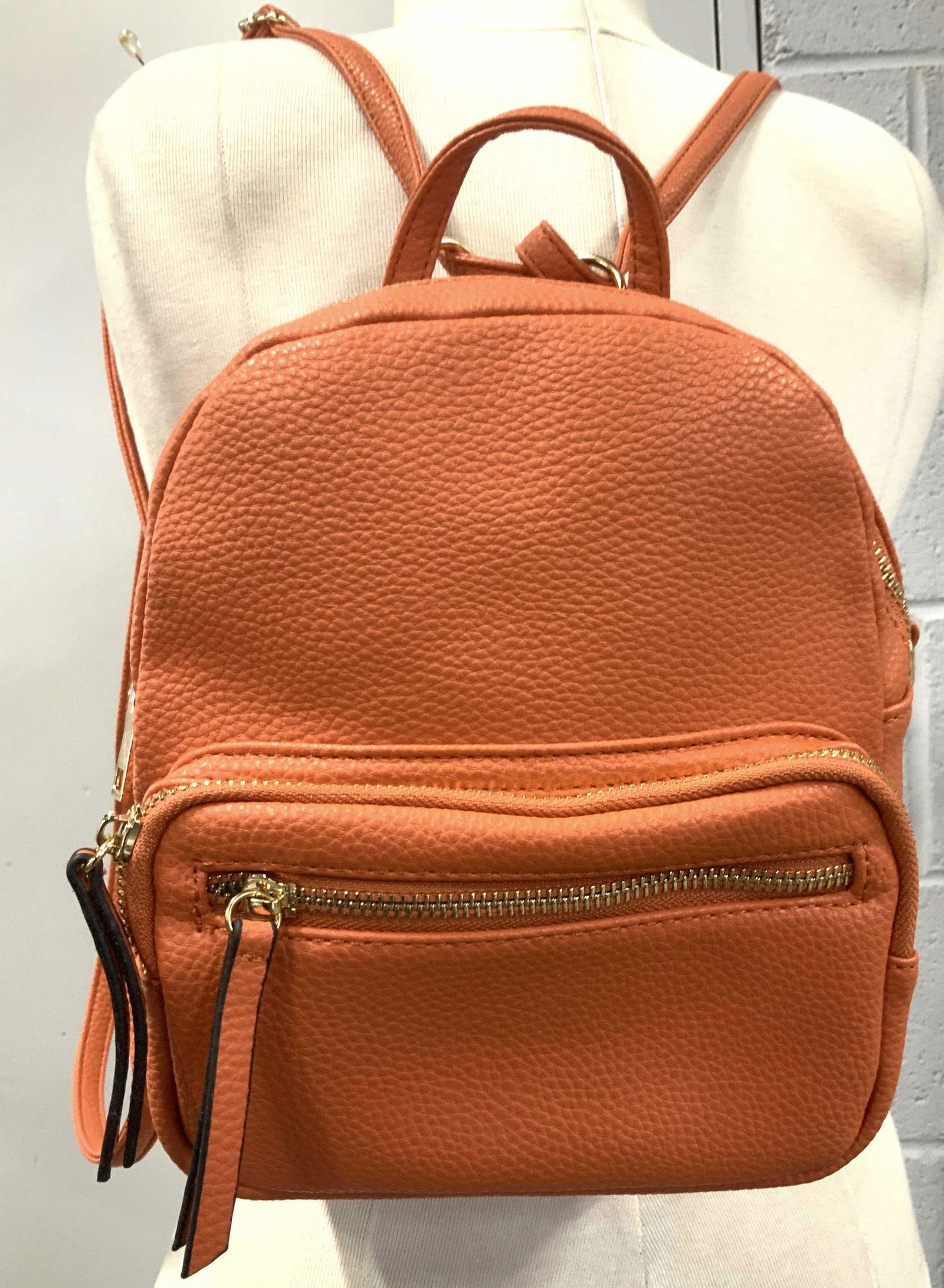Pebbled Leather Mini Backpack Bag (1 of 10)