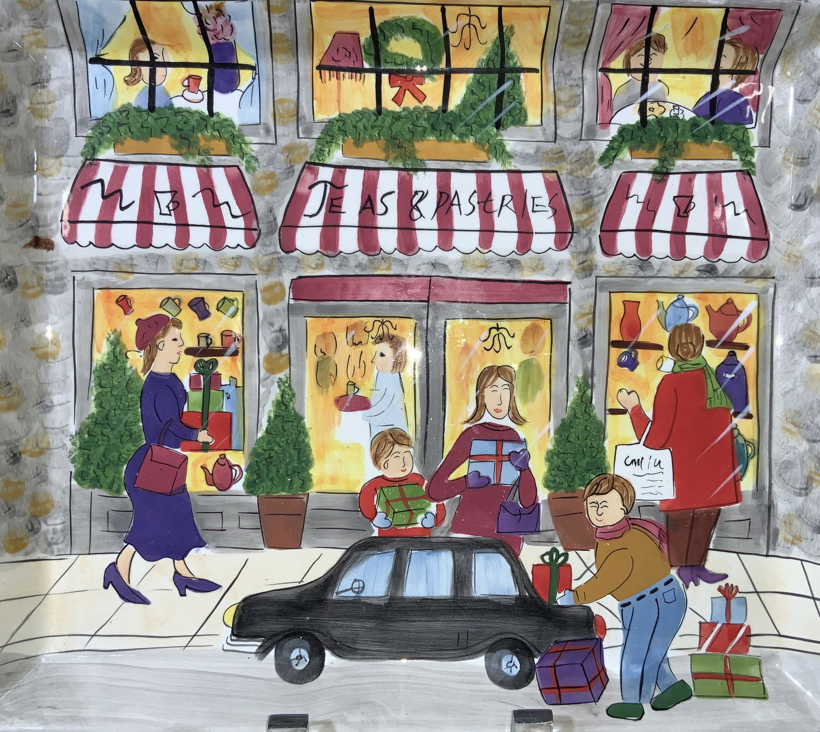 Sapota Signed Ceramic Holiday Platter (1 of 7)