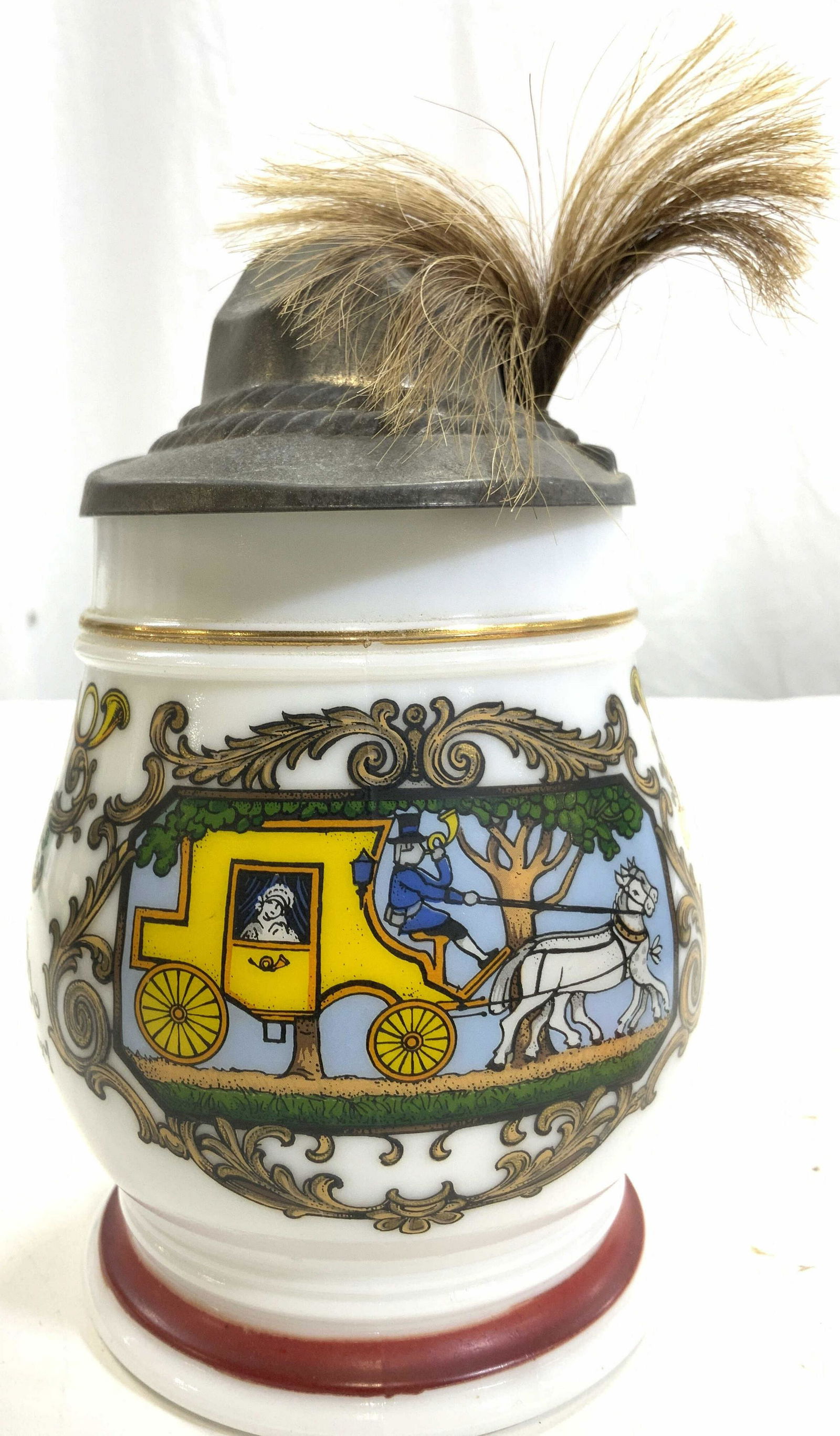 BIERSEIDET Glass German Beer Stein W Lid (1 of 8)