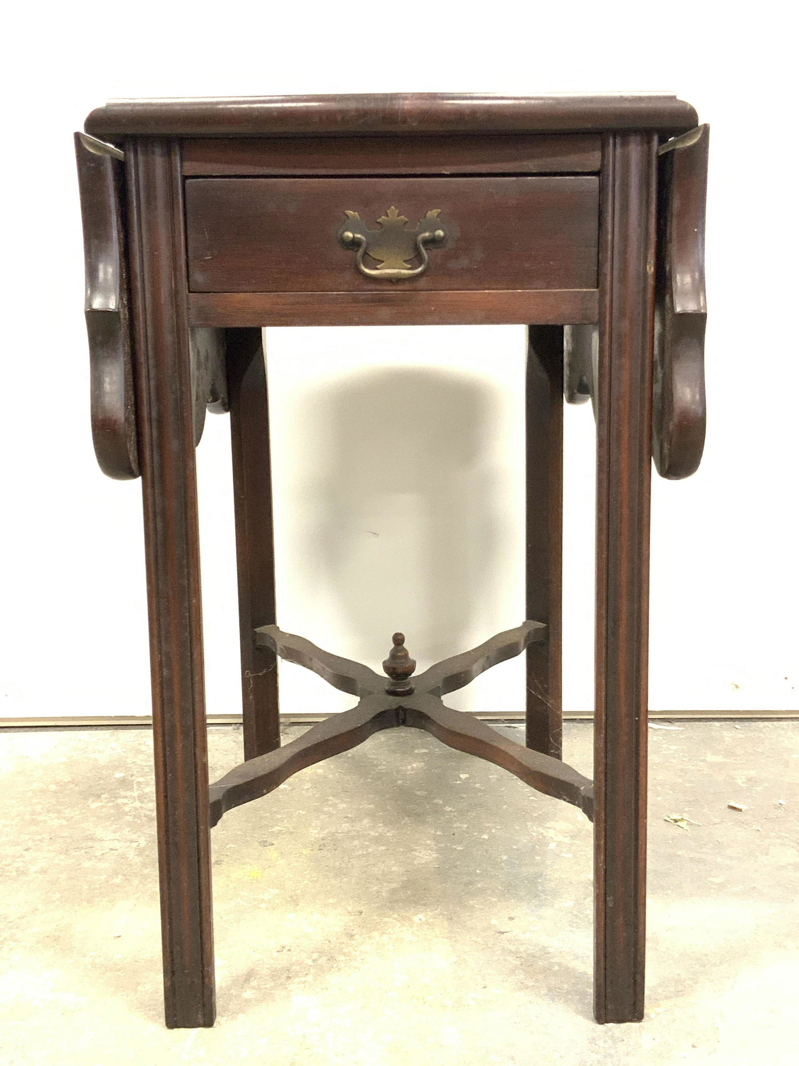 Vintage Drop Leaf Side Table W Drawer (1 of 8)