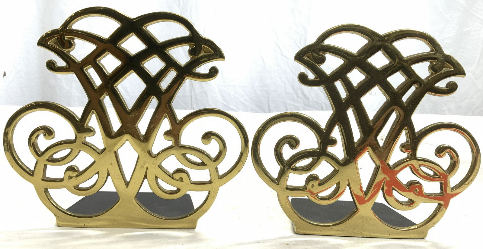 THOMAS JEFFERSON CIPHER Pr Vntg Brass Bookends (1 of 7)