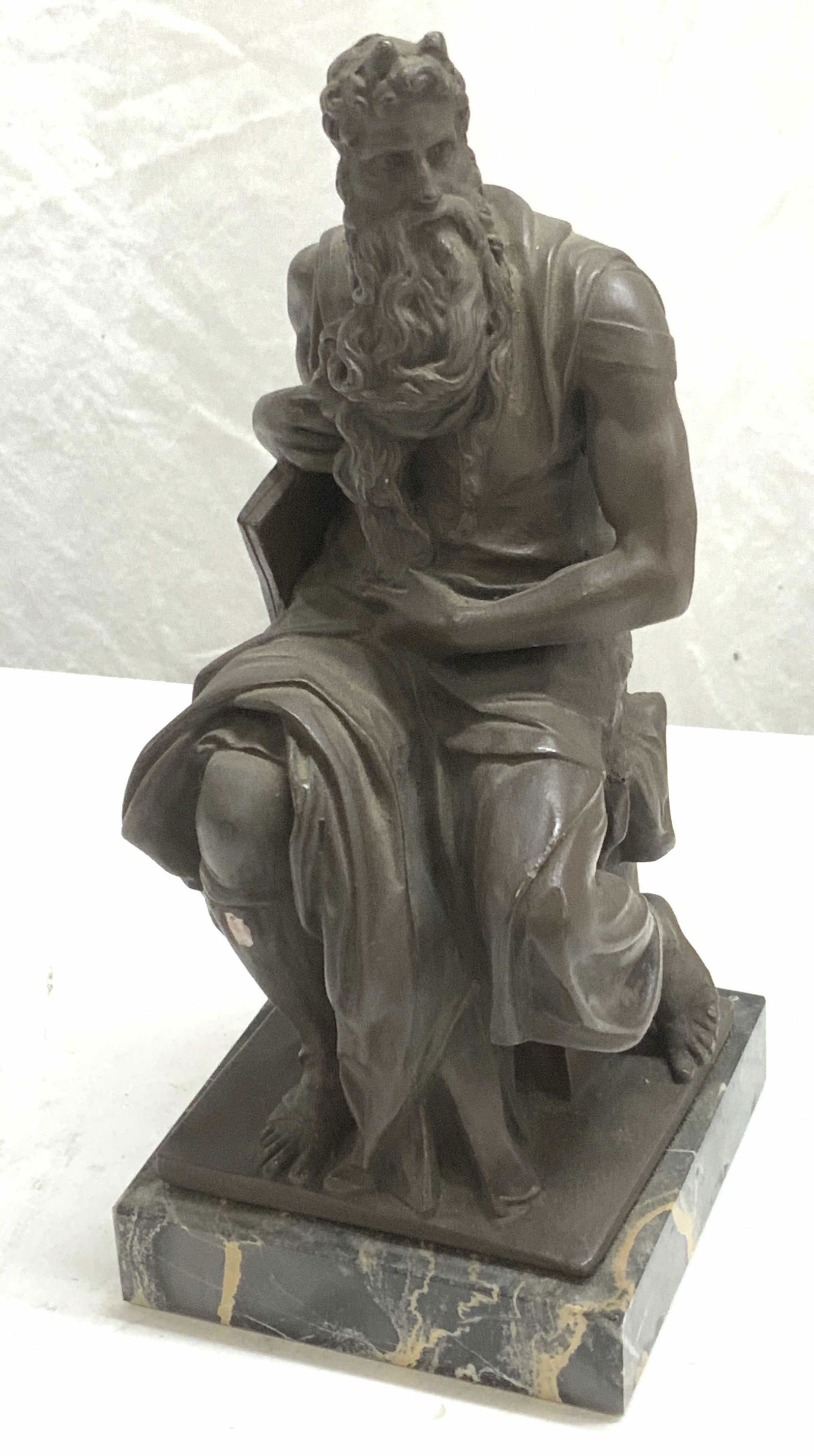 MICHELANGELO Moses Cast Metal Vtg. Reproduction (1 of 7)