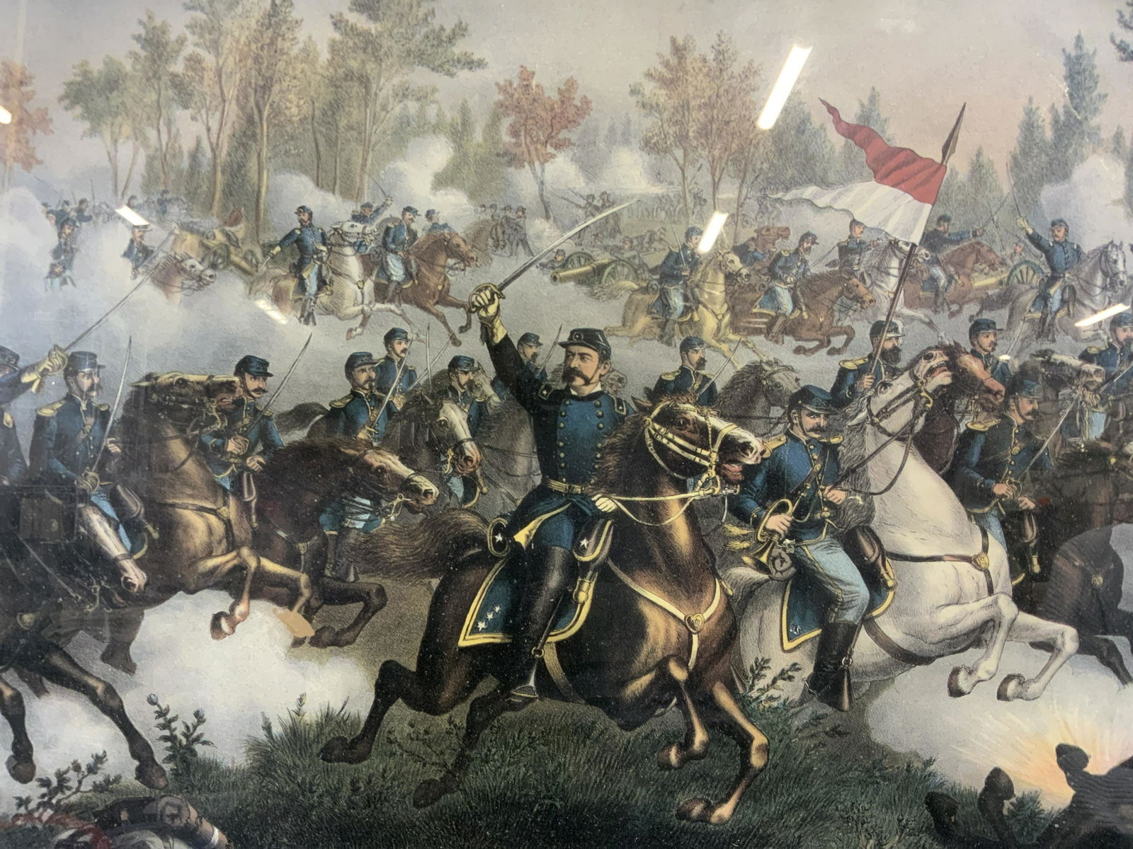 Vintage Battle of Cedar Creek Lithograph (1 of 6)