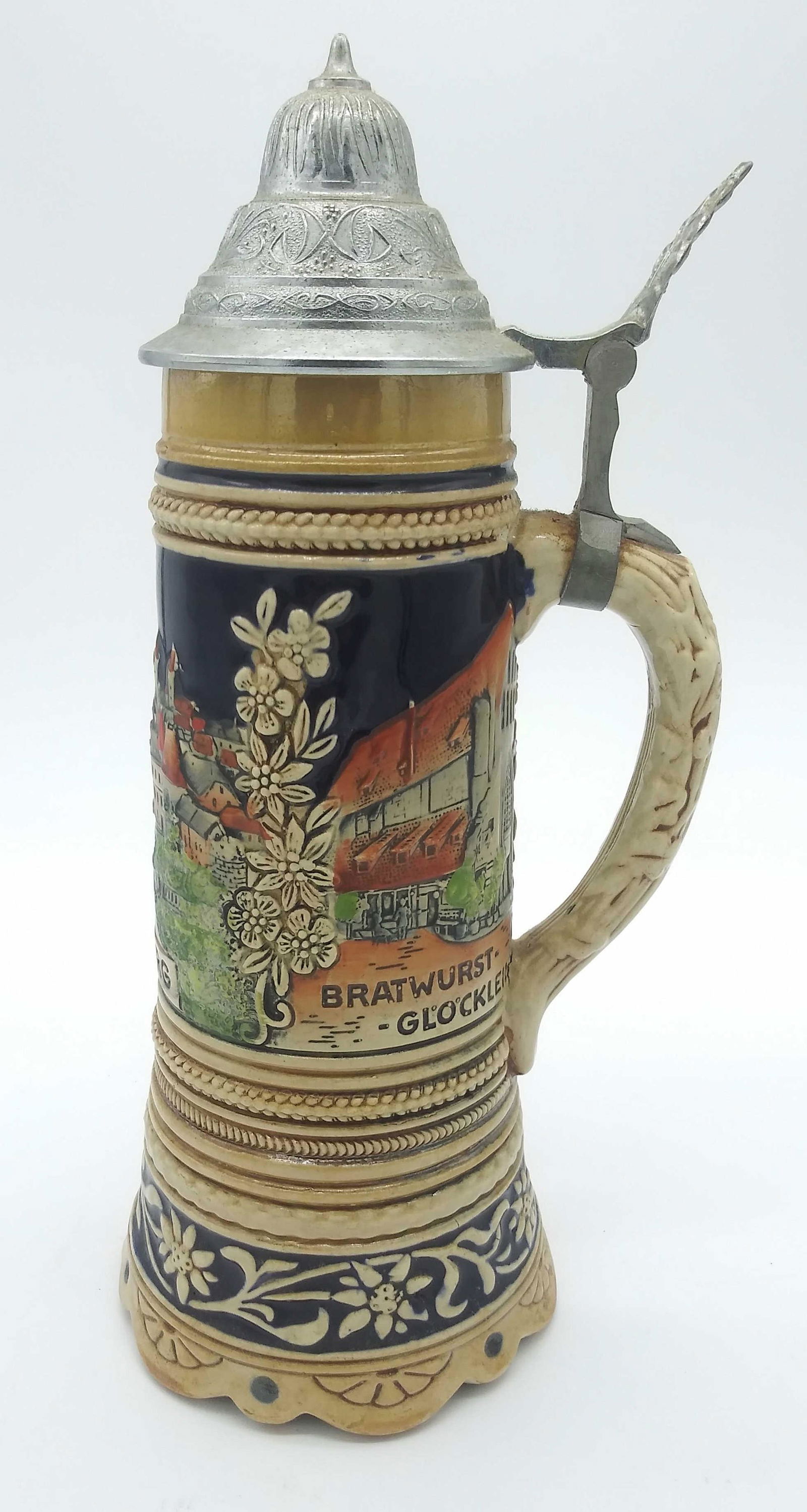 Nurnberg Germany Ceramic Tankard, Signed 1967 (1 of 12)