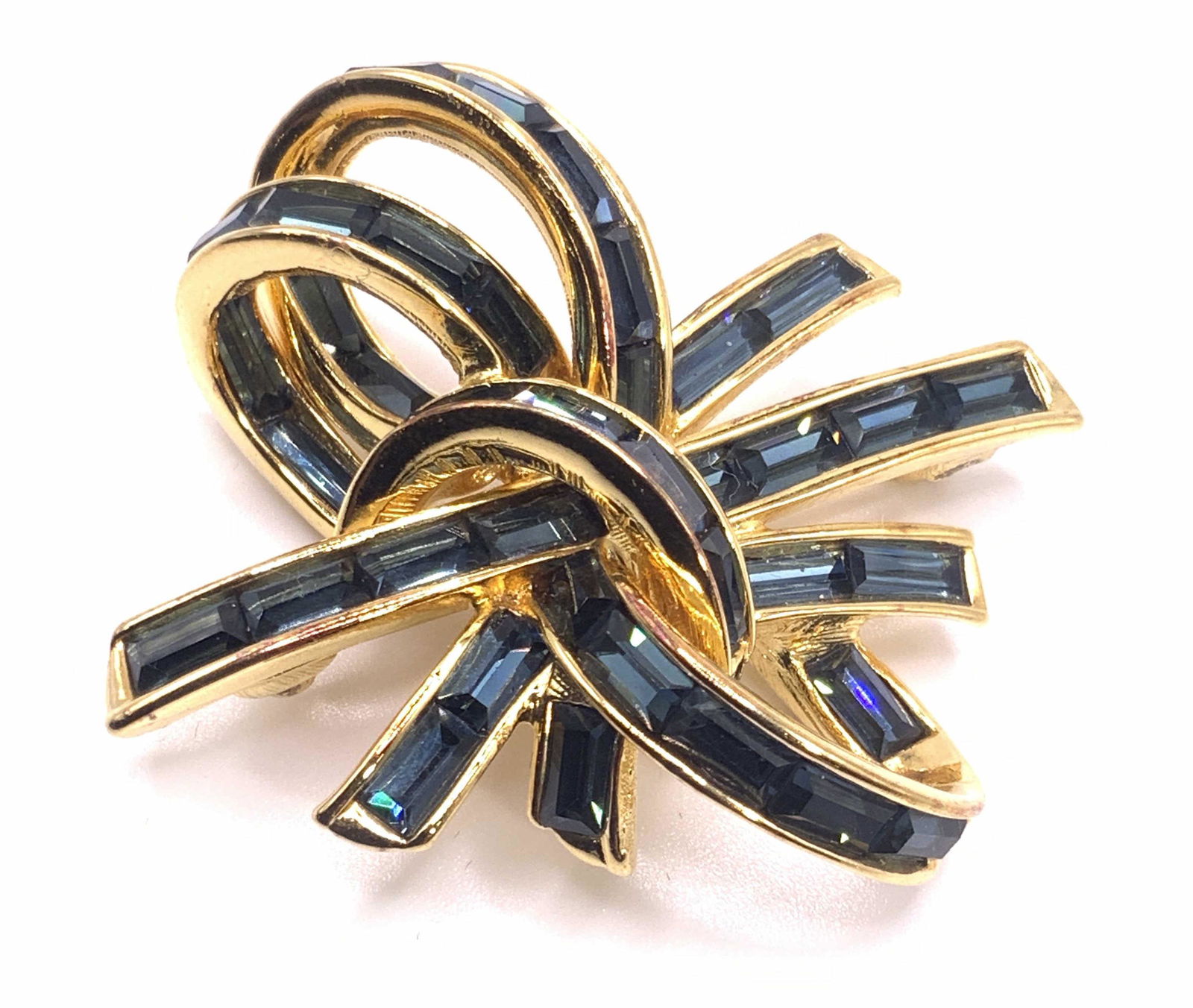 Vintage NOLAN MILLER Sign Abstract Crystal Brooch (1 of 10)