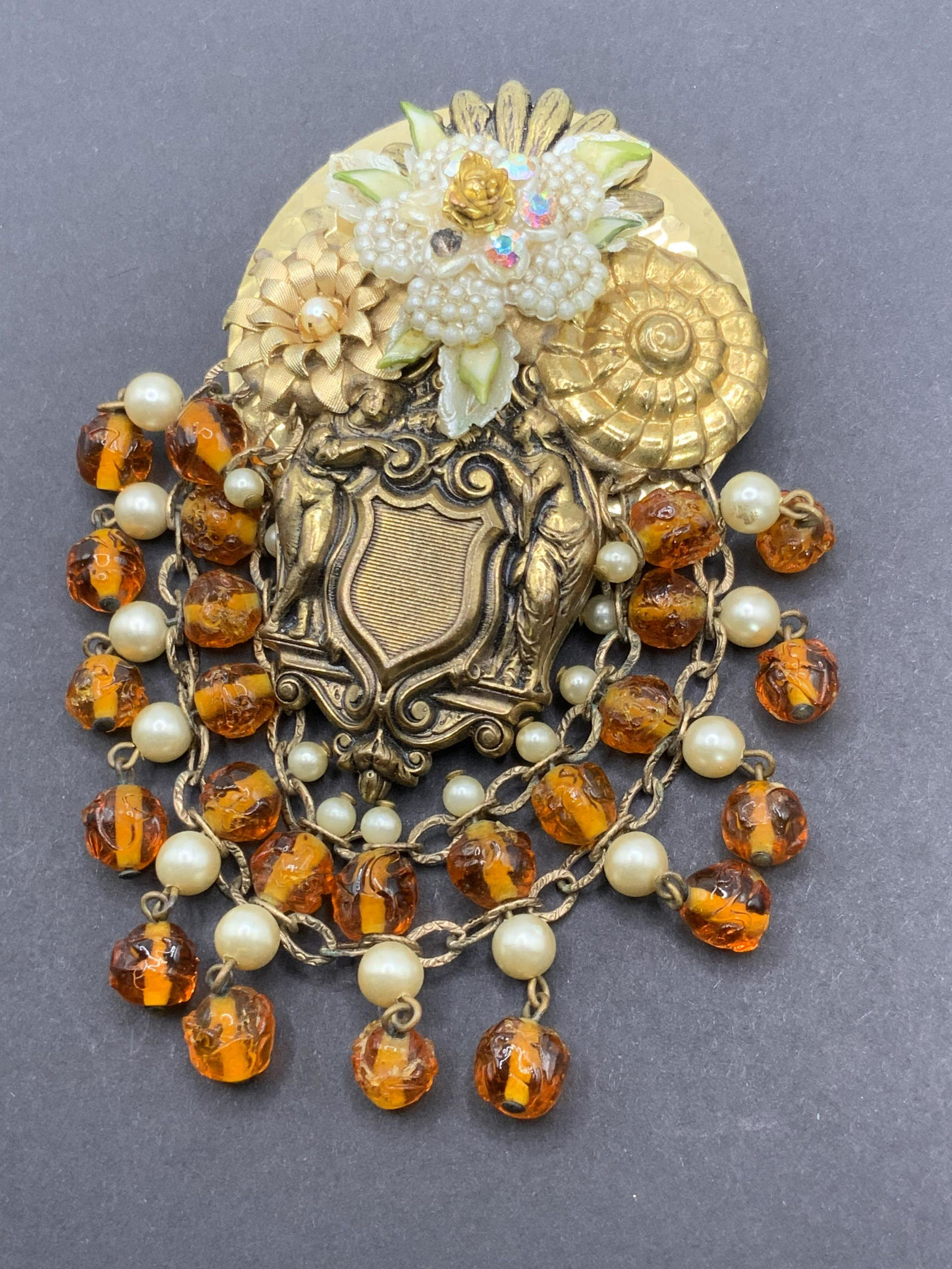 CINDY DEFELICE Signed Oversized Statement Brooch (1 of 15)