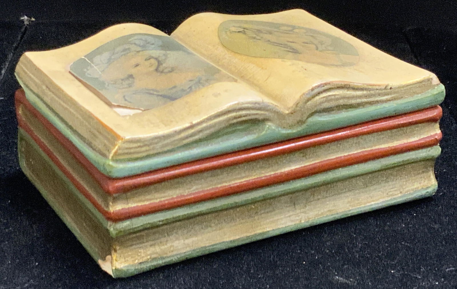 BORGHESE Signed Ceramic Book Form Trinket Box (1 of 9)