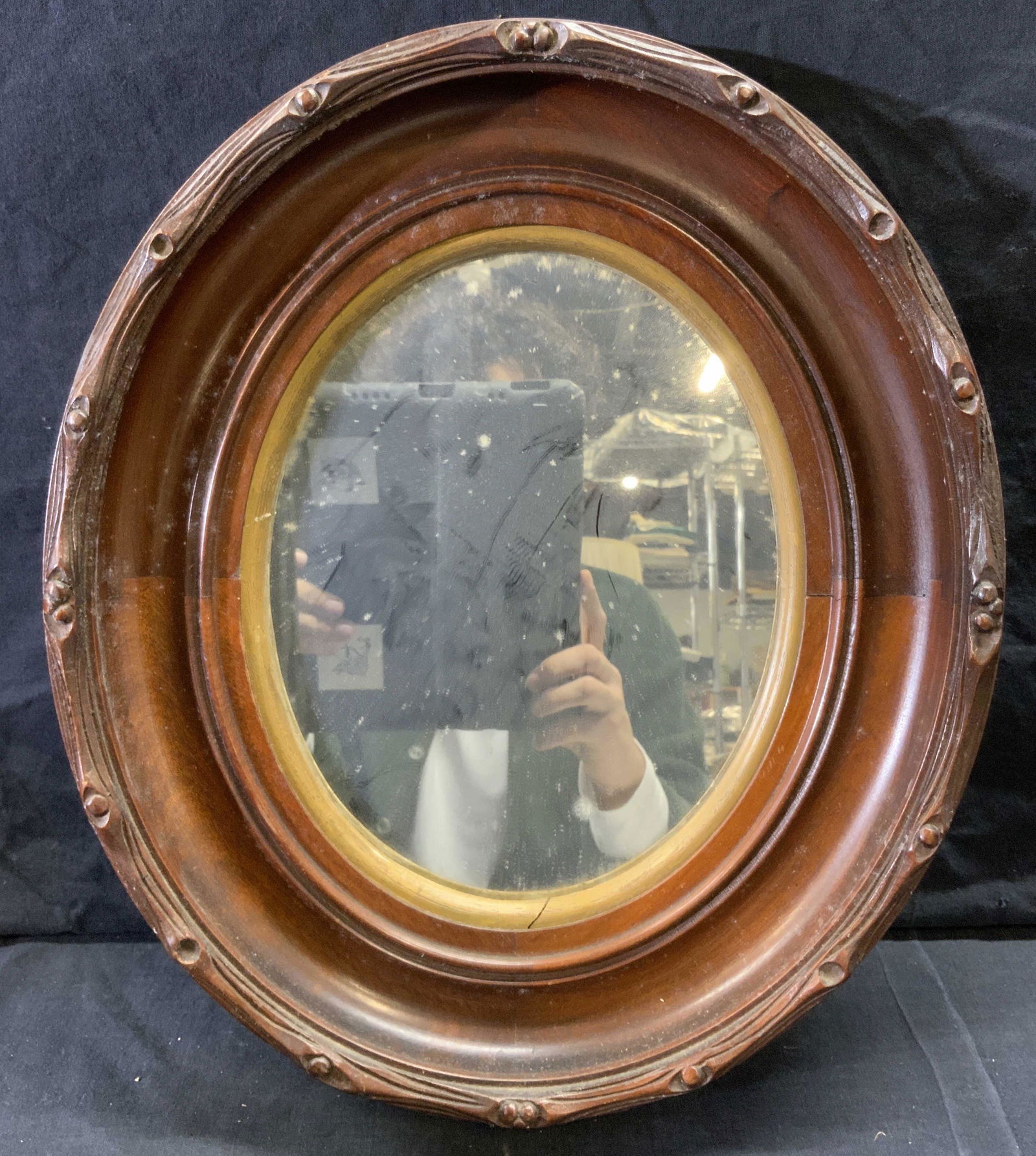 Antique Style Oval Wall Mirror (1 of 5)