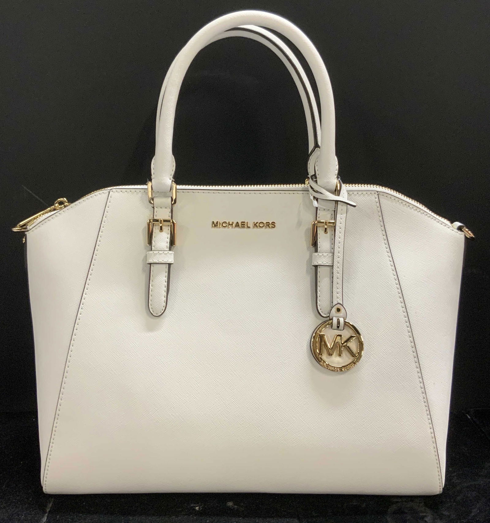 MICHAEL KORS NWT Optic White Leather Satchel (1 of 12)