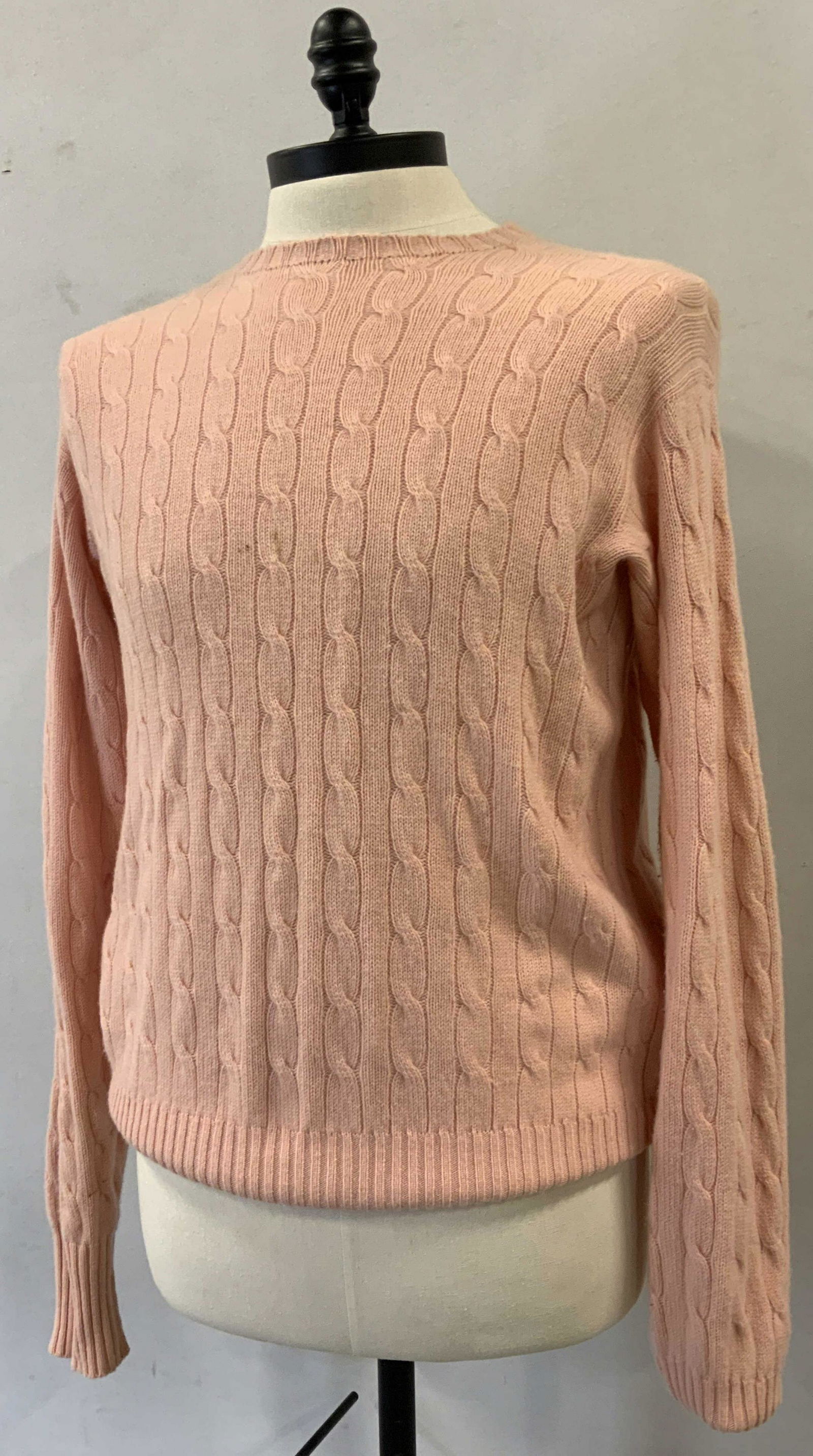 POLO BY Ralph Lauren Pink Knitted Cashmere Sweater (1 of 9)