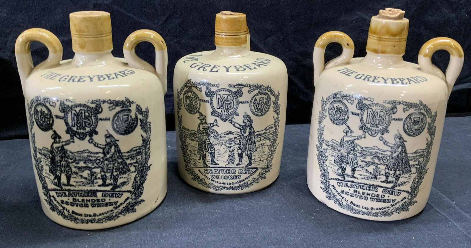 GRAYBEARD Vntg Salt Glazed Ceramic Jugs (1 of 4)