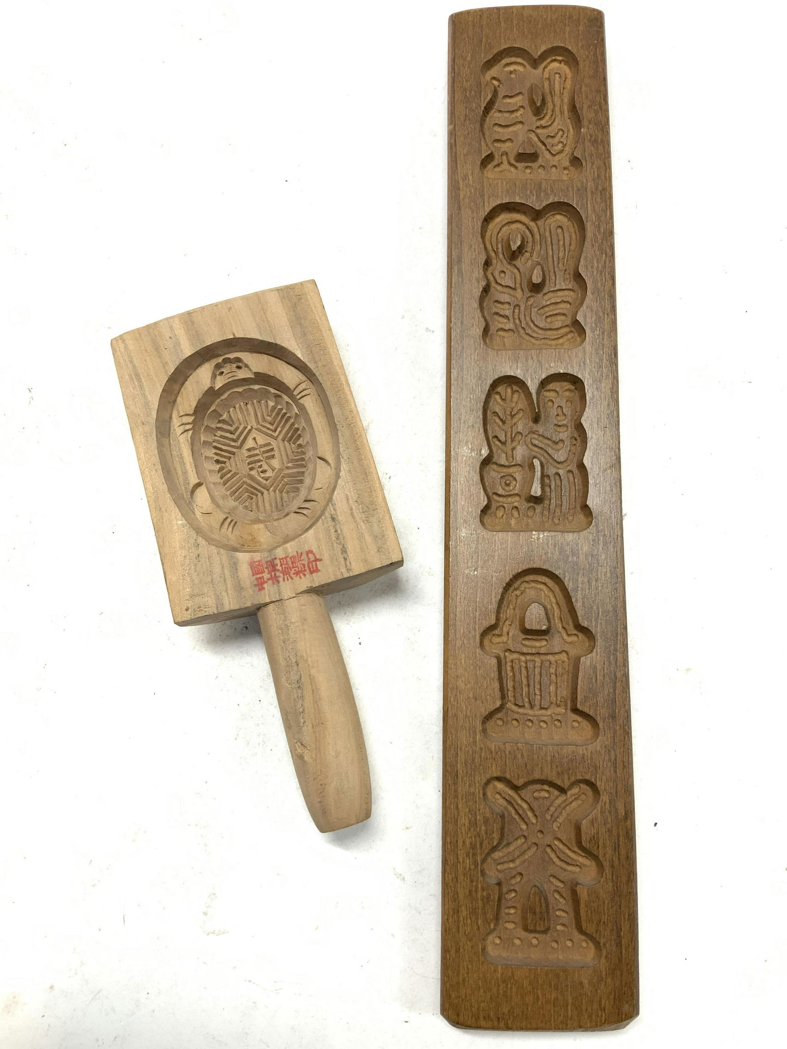 Vintage Asian Carved Wooden Molds & Plaques (1 of 7)